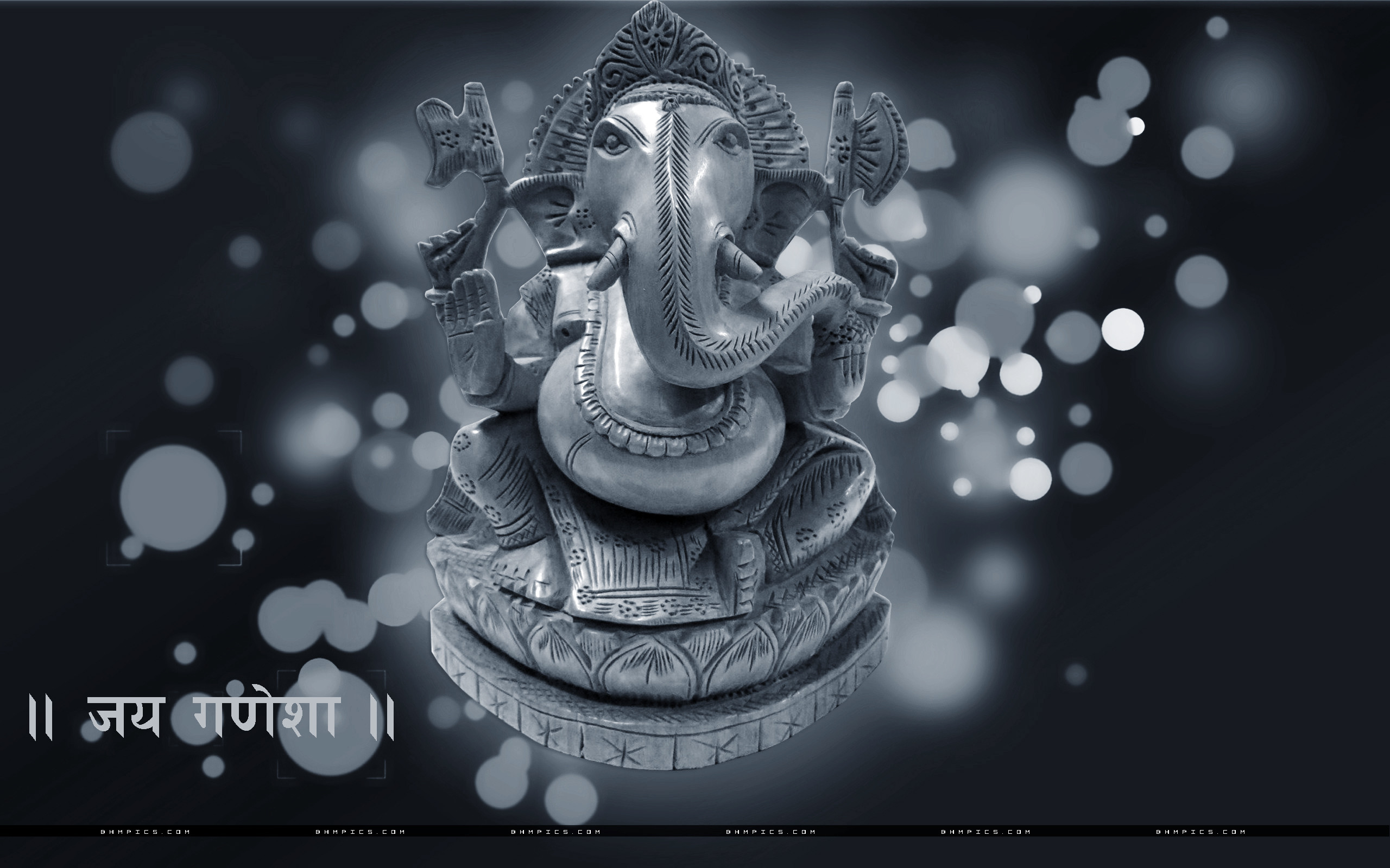 2560x1600 Lord Ganesha Abstract Background