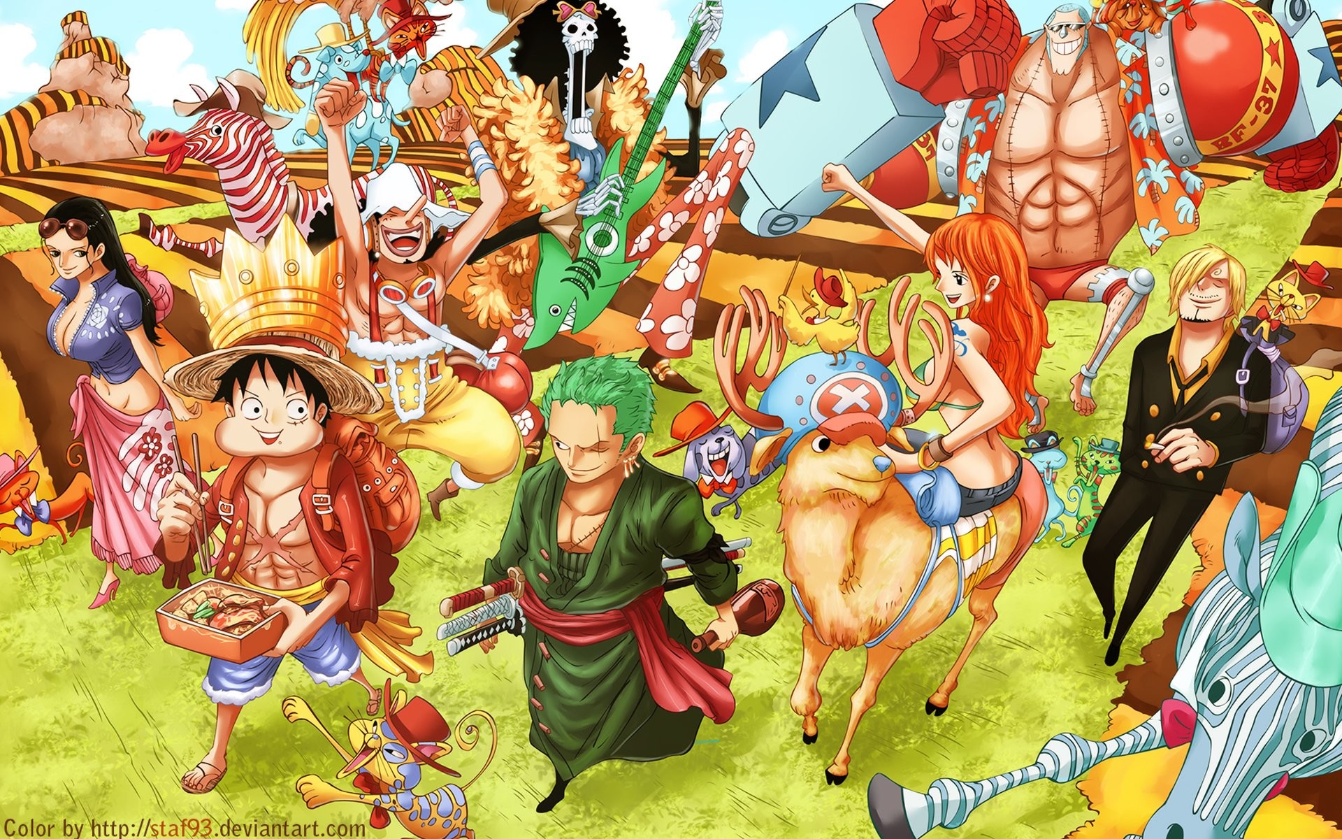 1920x1200 Anime - One Piece Sanji (One Piece) Franky (One Piece) Nami (