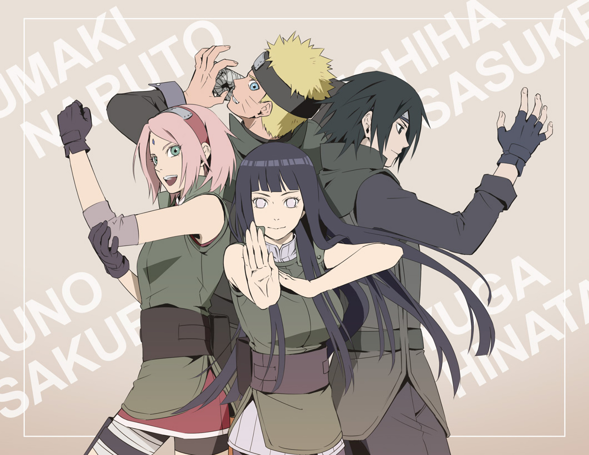 1920x1485 Naruto, Team 7, Sakura, Sasuke, Hinata
