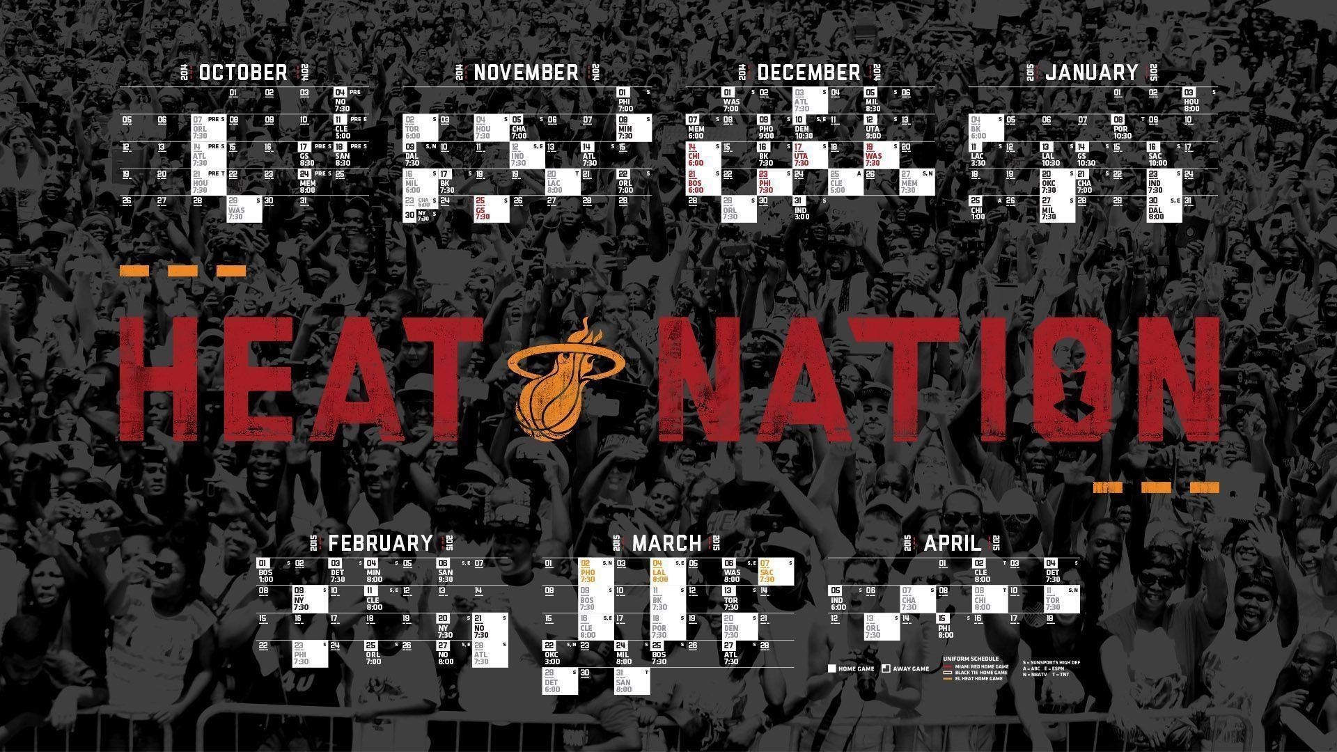 1920x1080  Miami Heat 2014-2015 NBA Schedule Wallpaper Wide or HD | Sports .