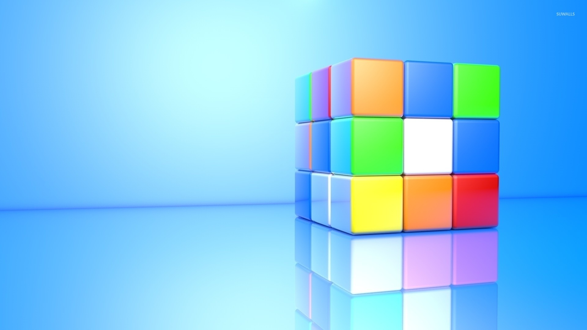 1920x1080 Colorful 3D Rubik's Cube wallpaper  jpg