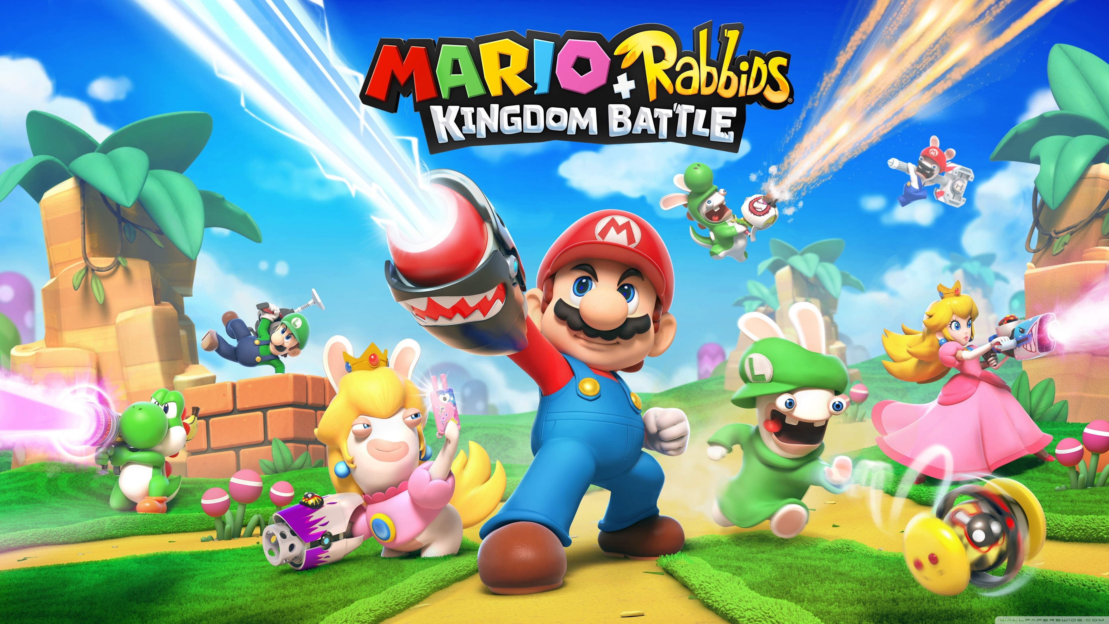 3840x2160 Mario Rabbids Kingdom Battle 2017 game HD Wide Wallpaper for Widescreen