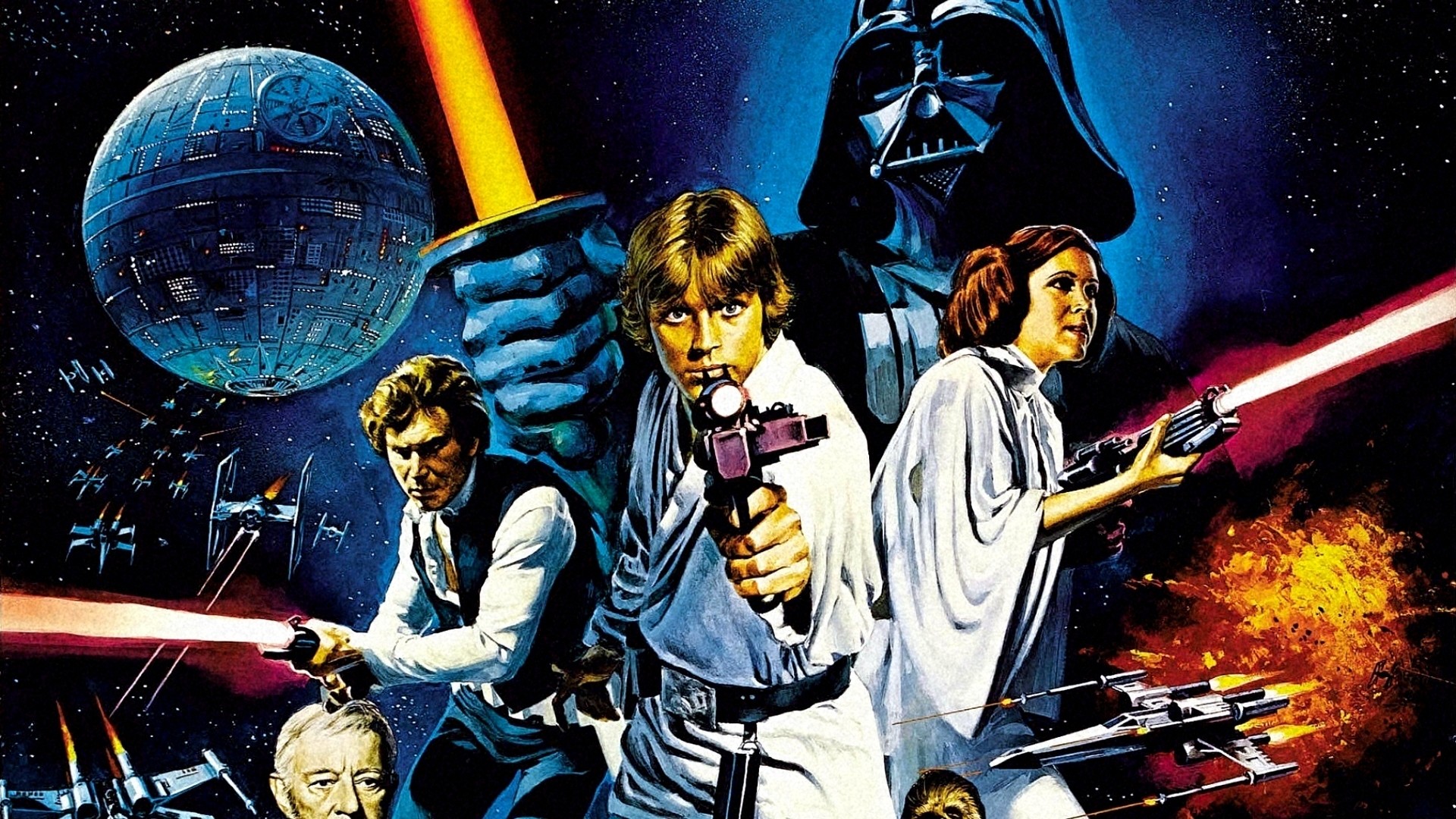 1920x1080 Movie - Star Wars Episode IV: A New Hope Darth Vader Luke Skywalker  Princess Leia