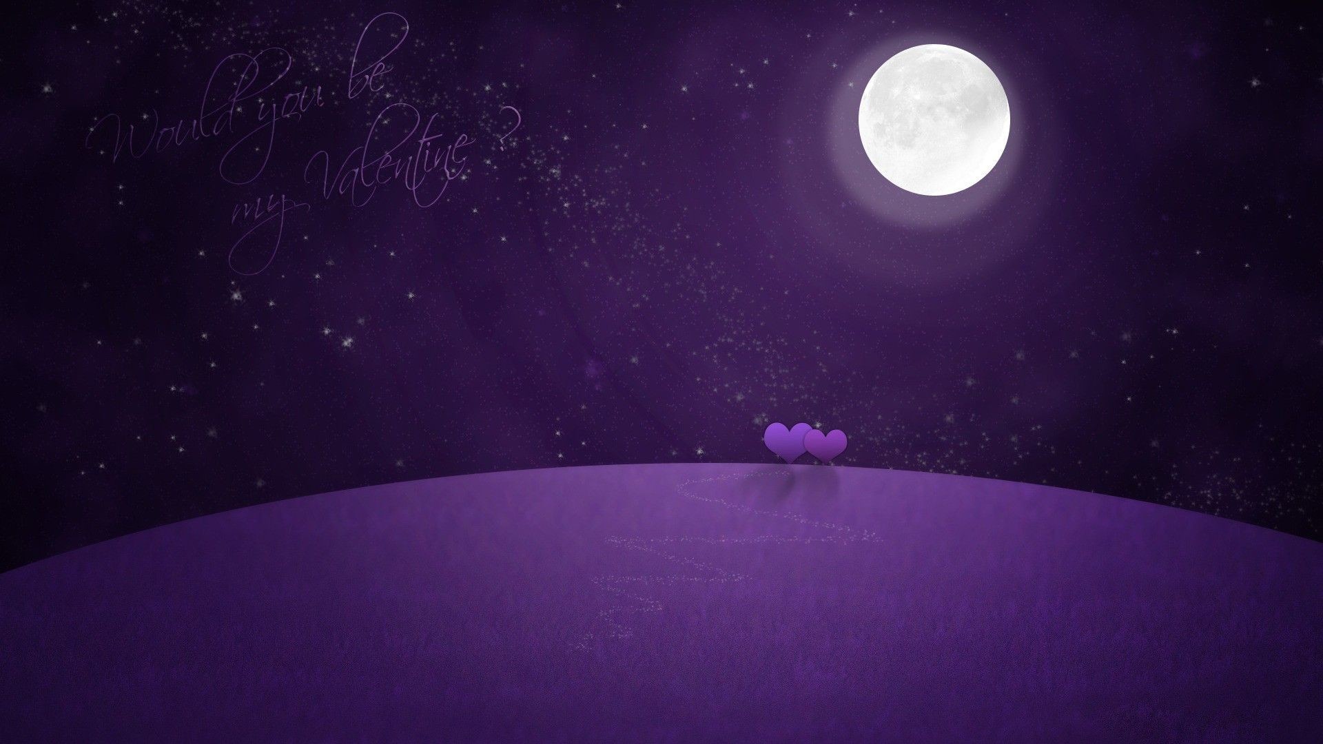 1920x1080 Valentines Day Purple Violet Moon Art Design Background Wallpaper. interior...