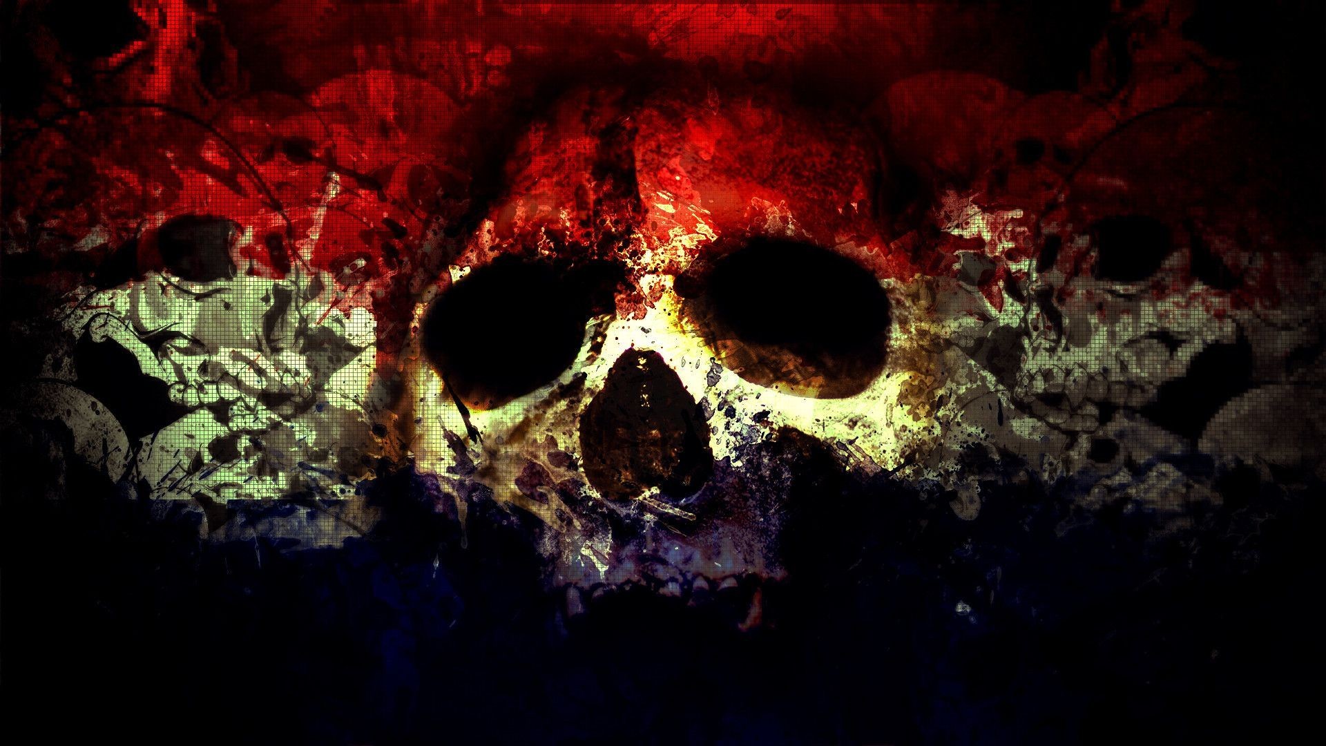1920x1080 SKULL WITH BANDANA D and CG Abstract Background Wallpapers on 2560Ã1440 Red  And Black