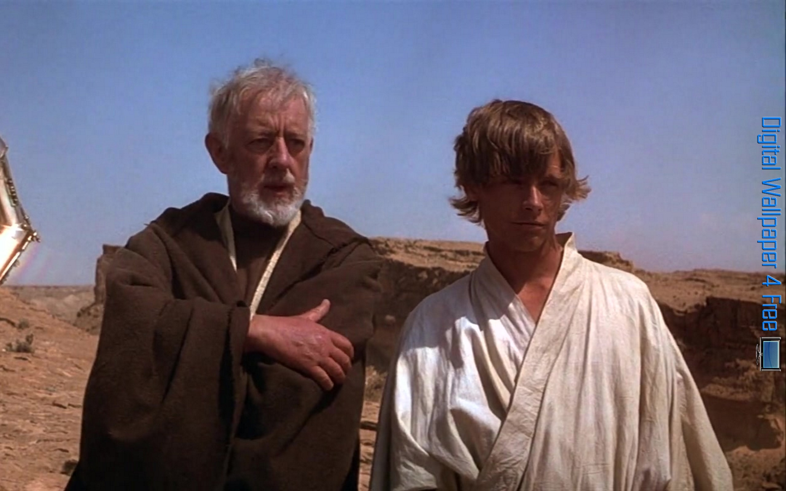 2560x1600 Star Wars Episode 4 Obi Wan Kenobi And Luke Skywalker 002 - Digital  Wallpaper 4 Free