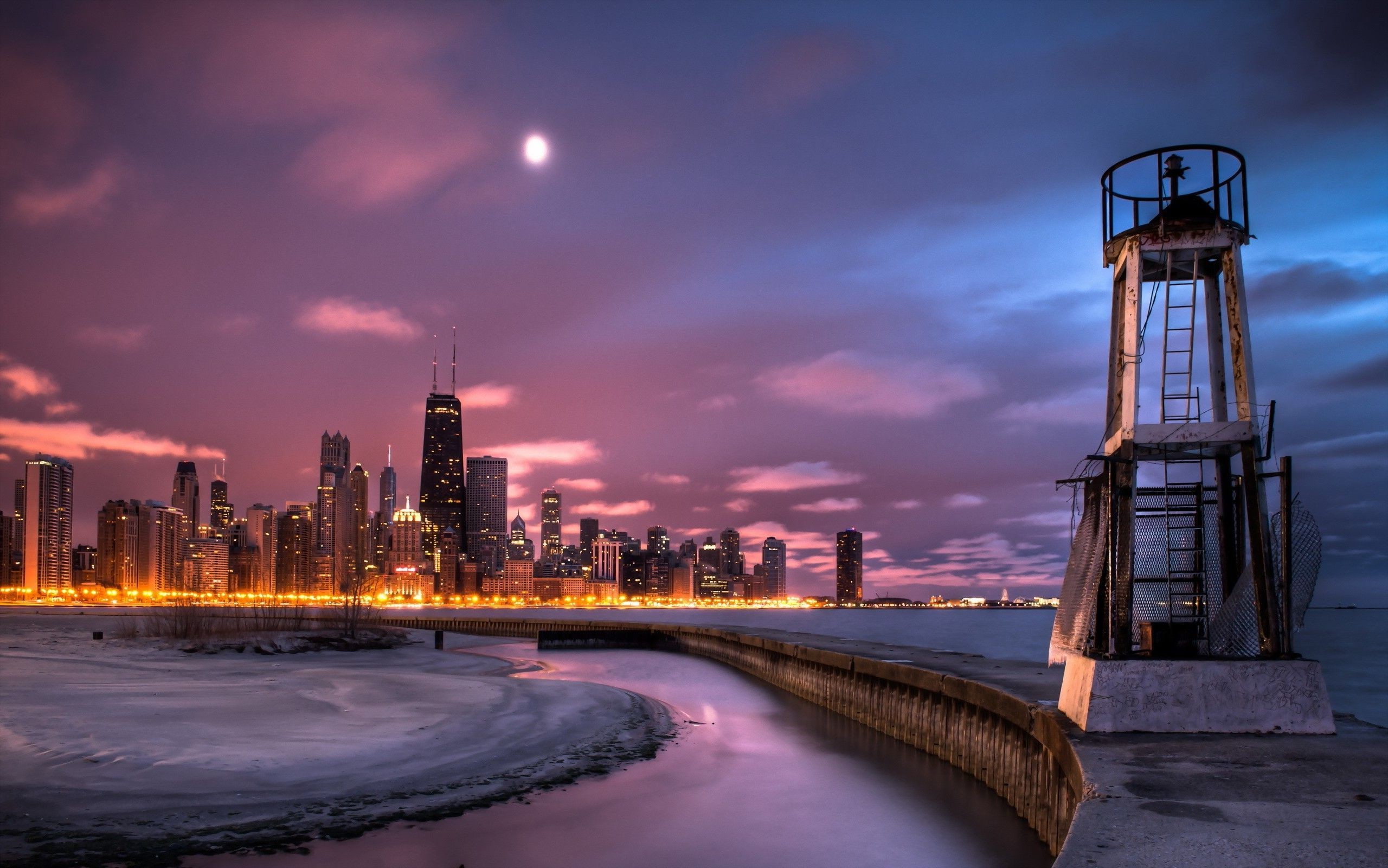 2560x1600 chicago cubs skyline chicago cubs skyline at night hd wallpaper 3D