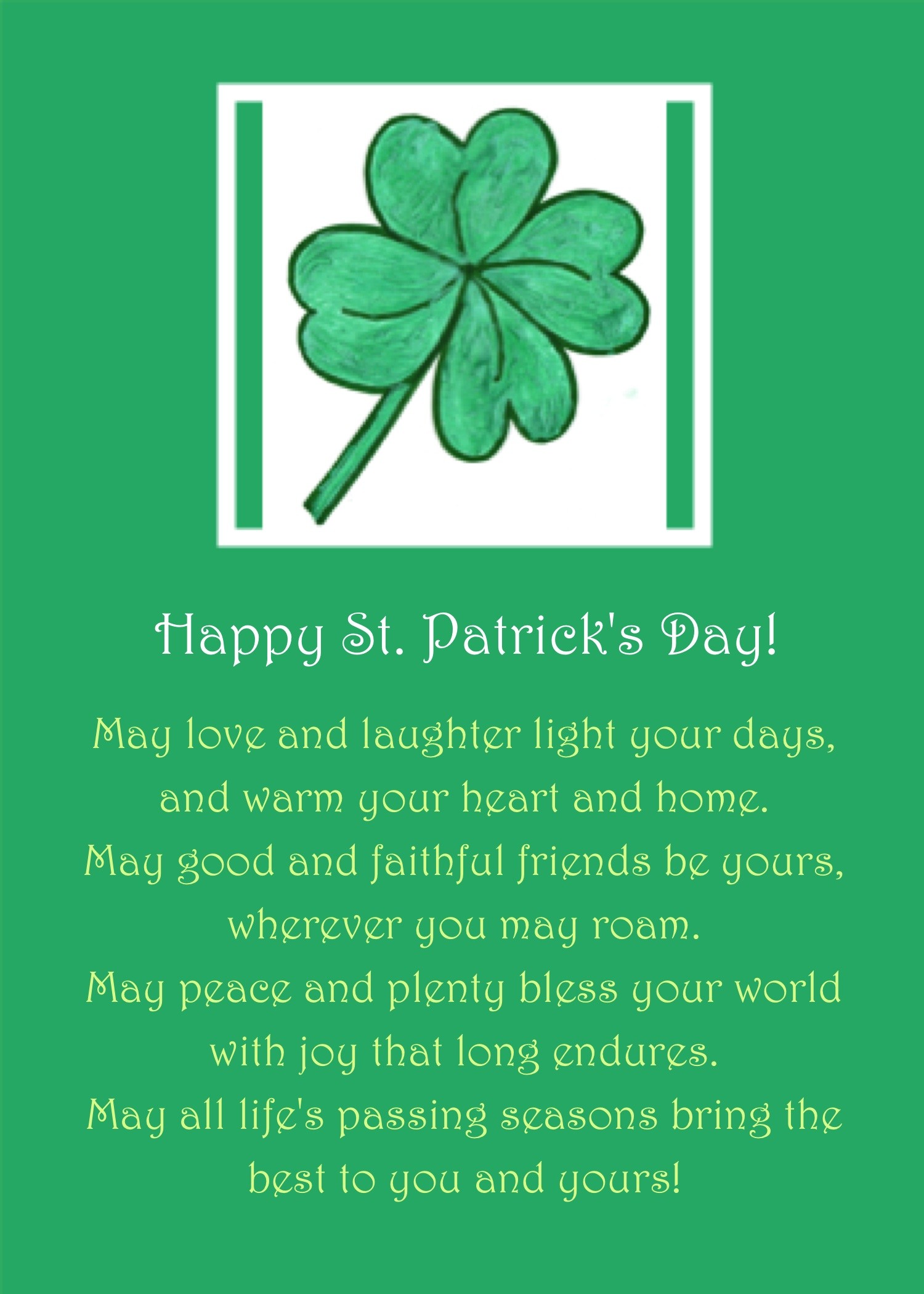 1500x2100 Irish Blessings For A Happy St Patrick's Day Well
