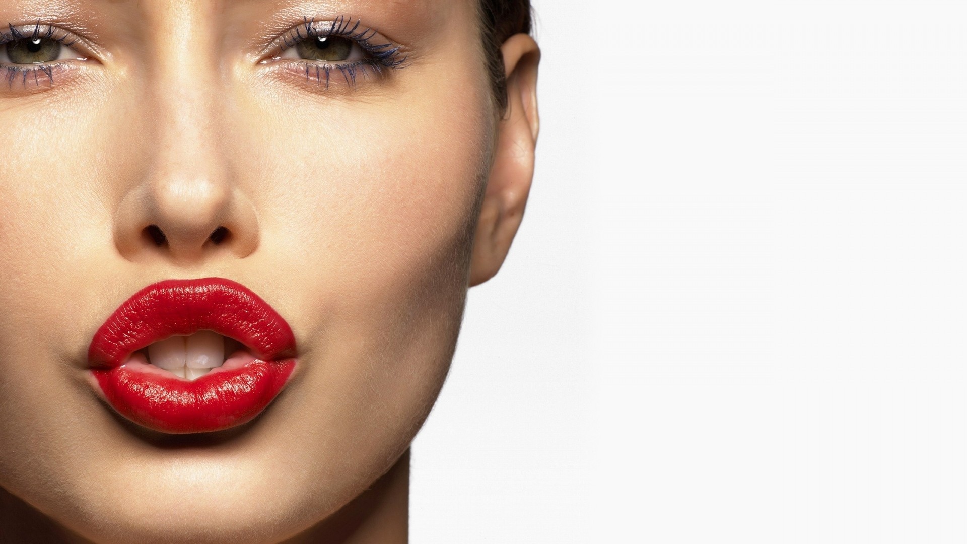 1920x1080 Preview wallpaper lipstick, girl, face, close-up 