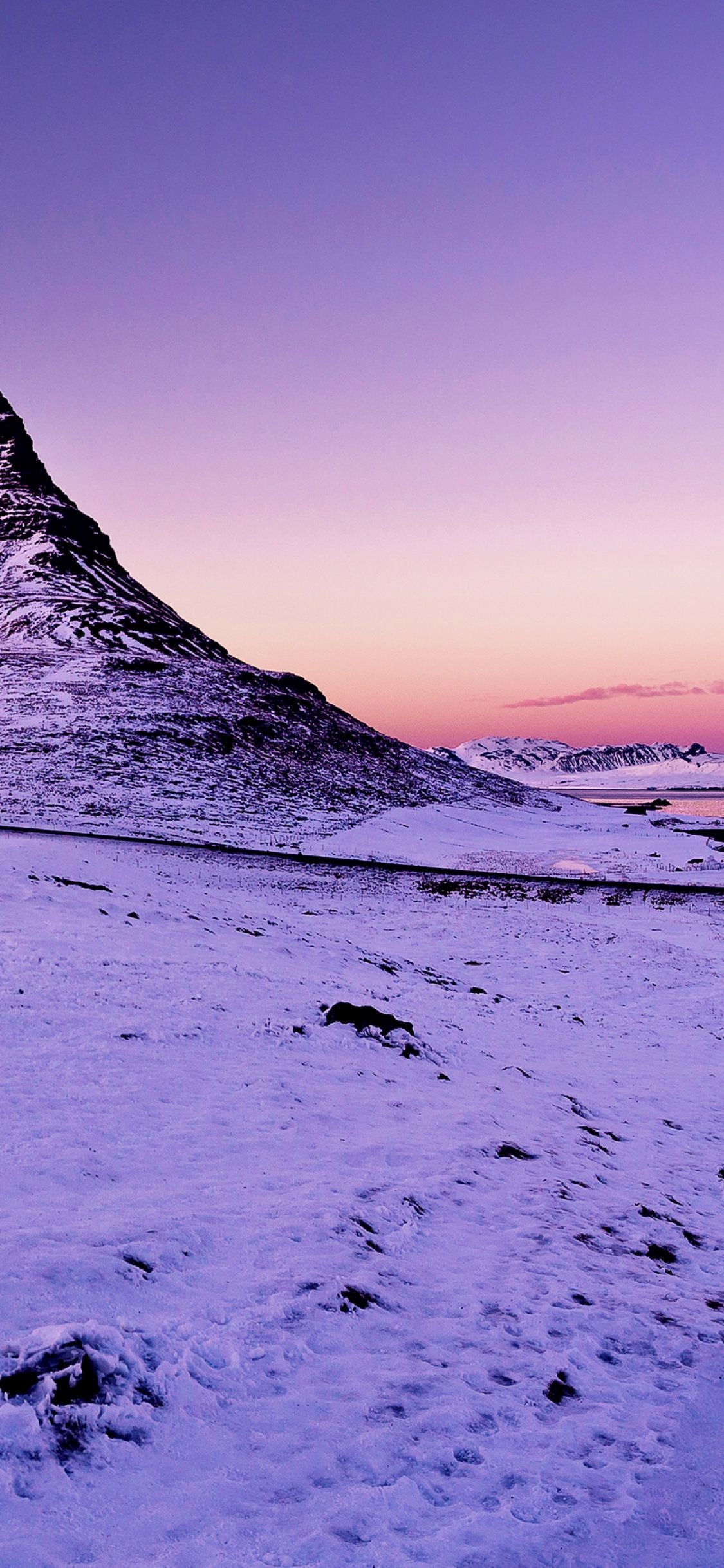 1125x2436 Snowy purple mountain Nature Wallpaper, Landscape Photography, Iphone  Wallpapers, Lilac, Beachwear Fashion