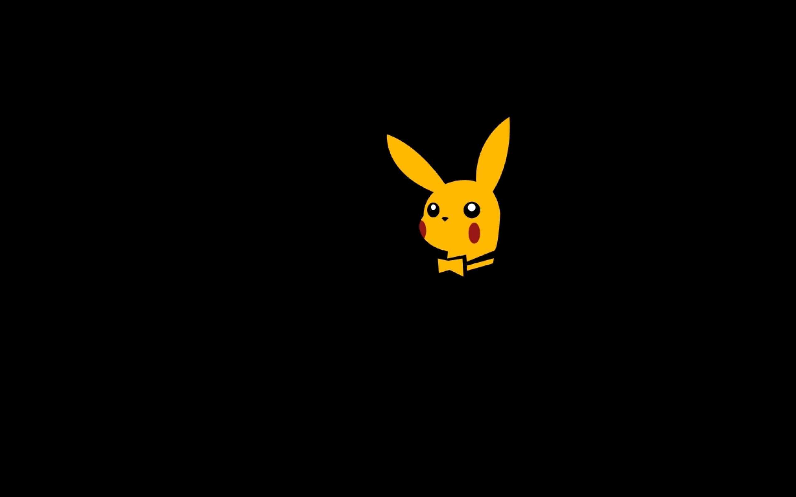 2560x1600 pikachu playboy magazine bunny ears 1366x768 wallpaper Wallpaper HD