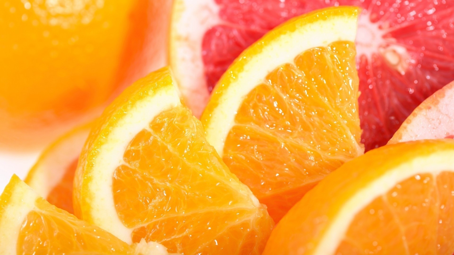 1920x1080  Wallpaper orange, fruit, cutting, grapefruit
