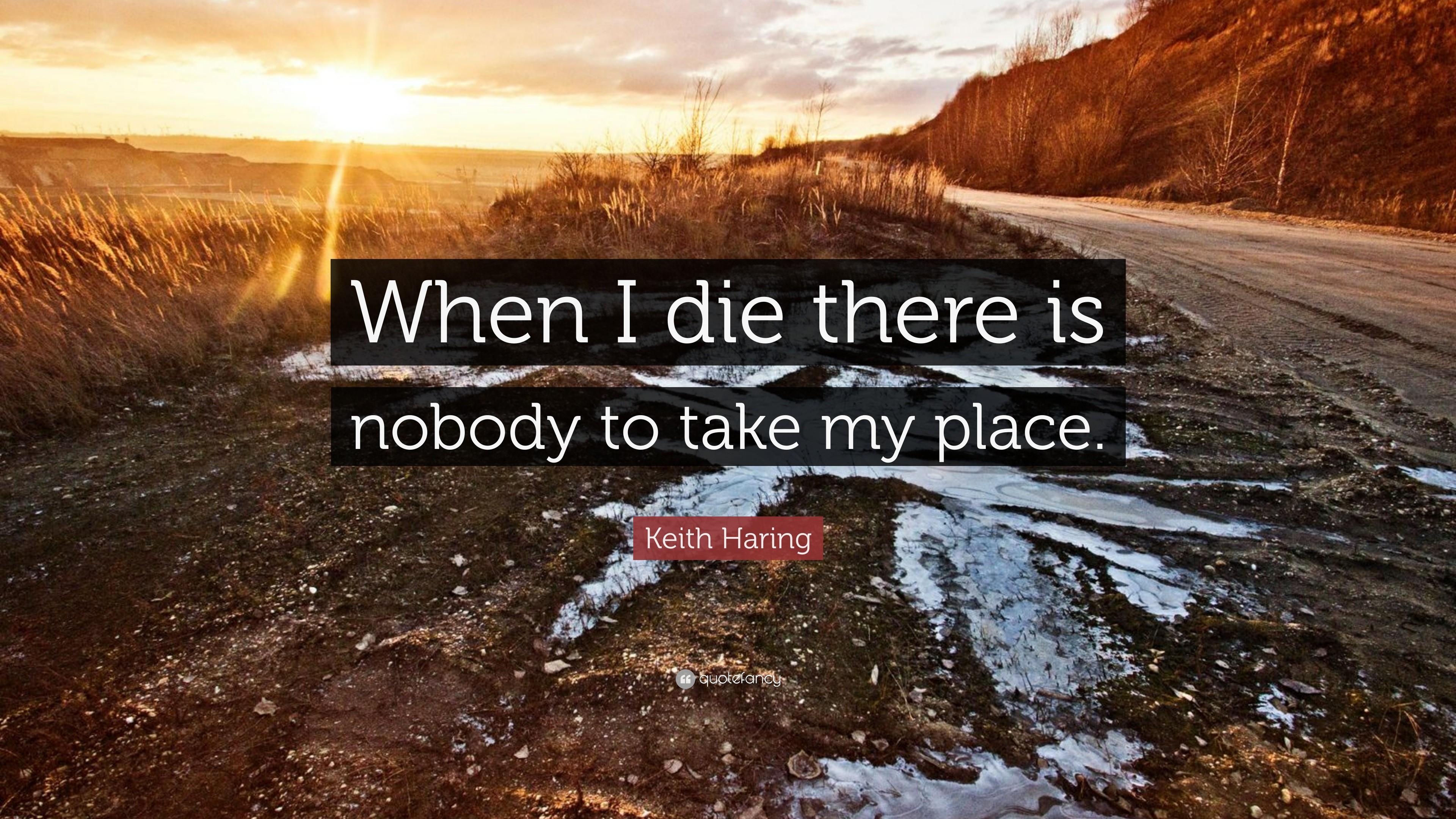 3840x2160 Keith Haring Quote: “When I die there is nobody to take my place.
