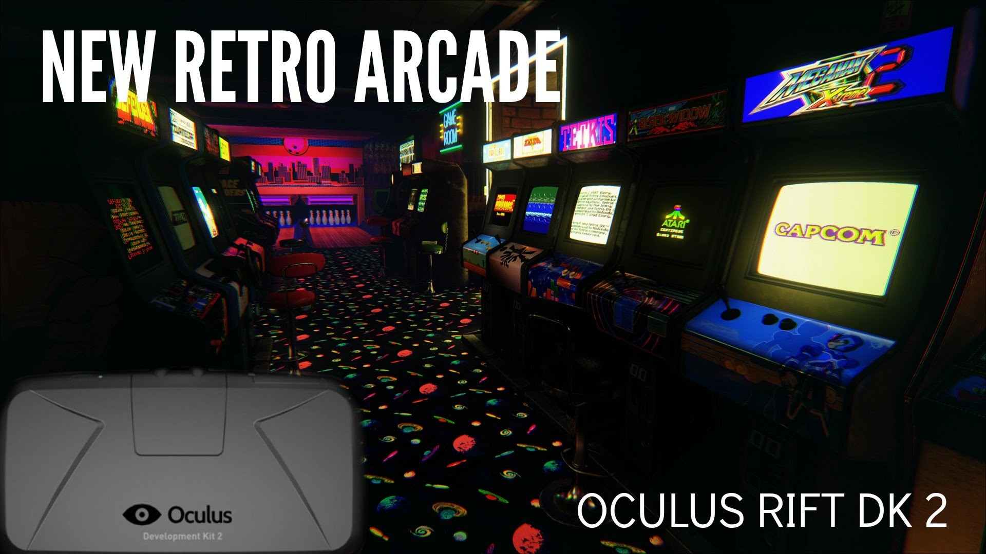 1920x1080 NEW RETRO ARCADE (Oculus Rift Dk2) Your very own arcade hall - Gameplay