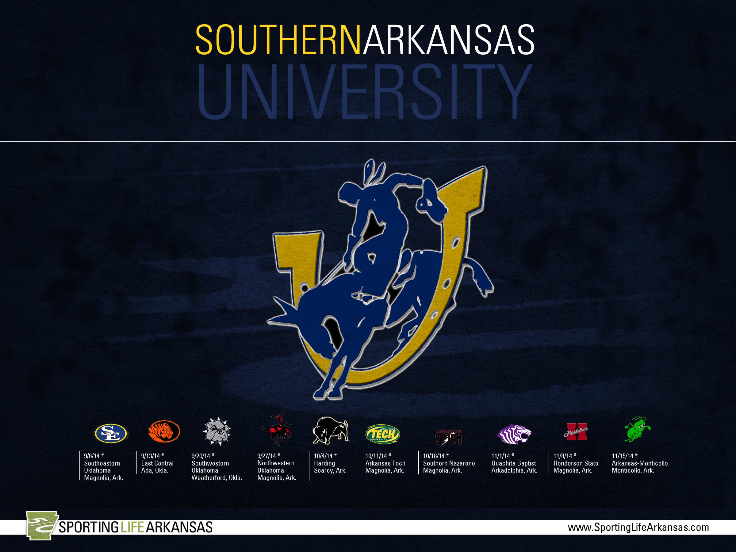 2400x1800 ... 2014 Southern Arkansas University Muleriders Football Schedule Wallpaper