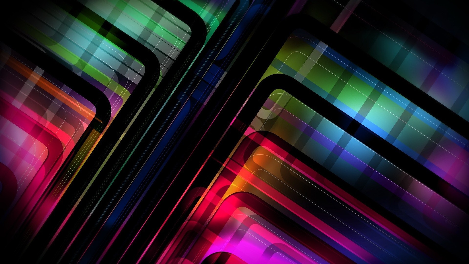 1920x1080  Wallpaper abstract, colorful, square, stage