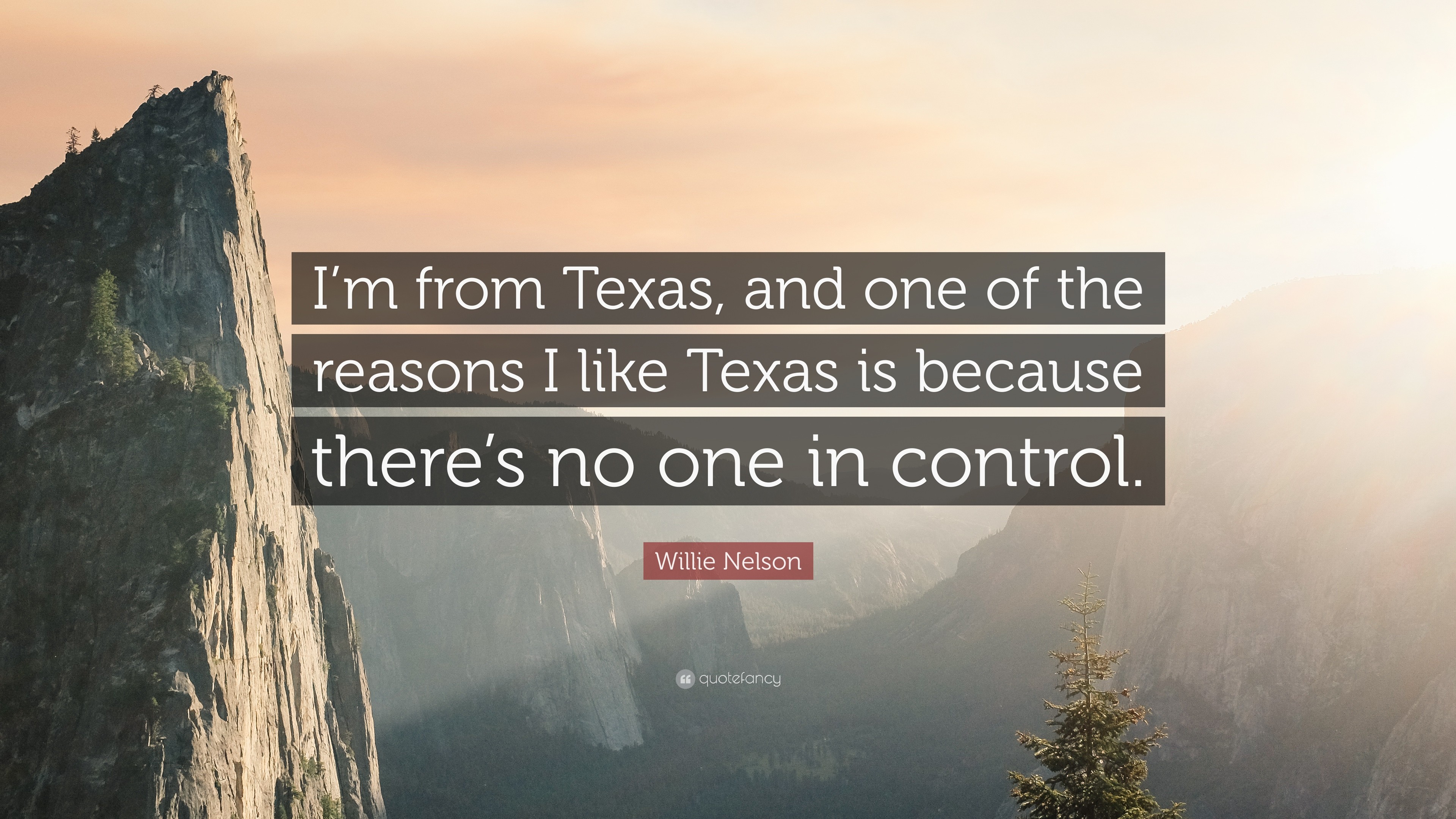 3840x2160 Willie Nelson Quote: “I'm from Texas, and one of the reasons