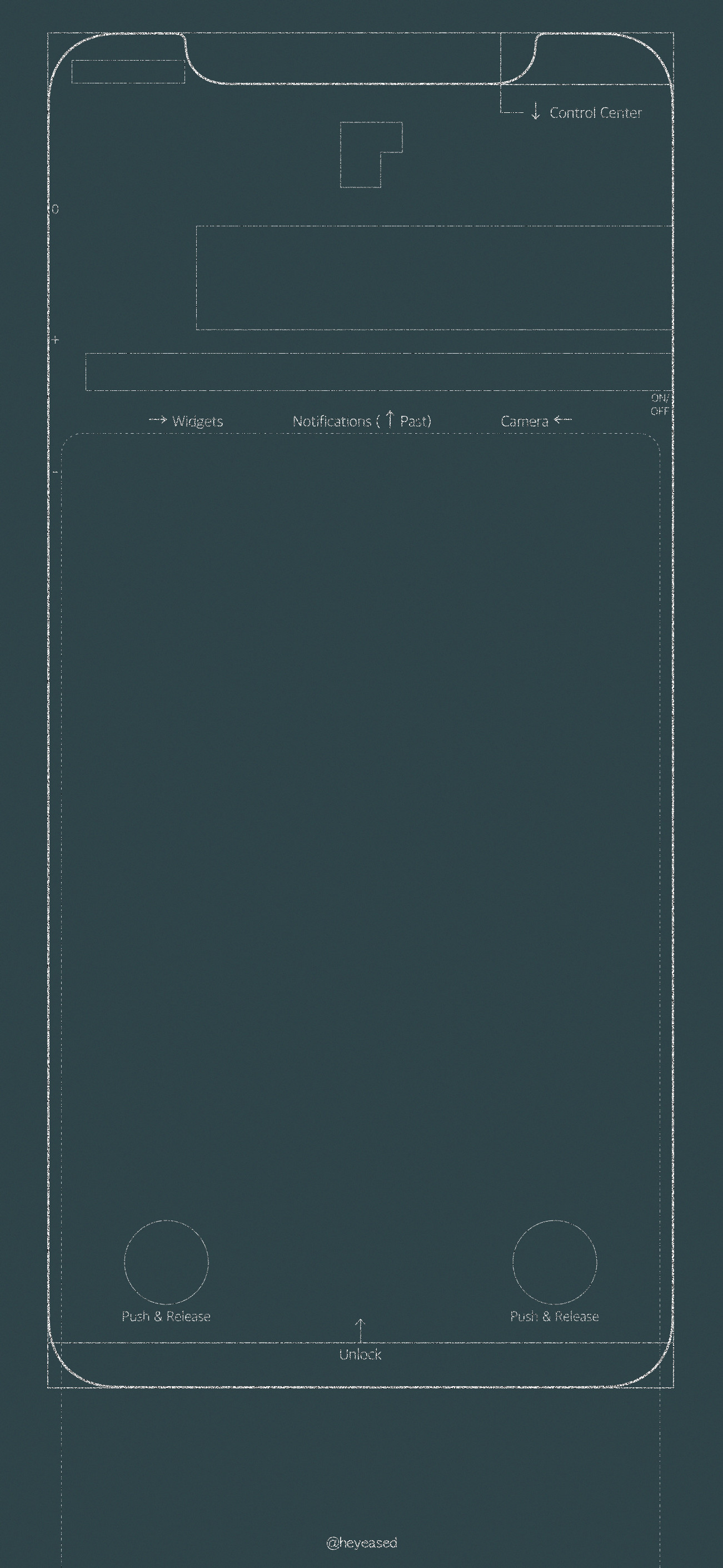 1301x2820 Blueprint Wallpaper For iPhone X In White