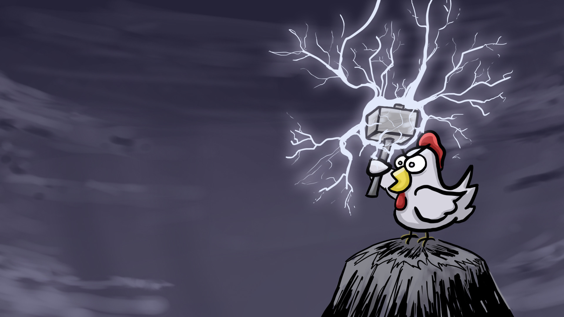 1920x1080 Cartoons hills hammer chickens lightning thor wallpaper |  | 46513  | WallpaperUP