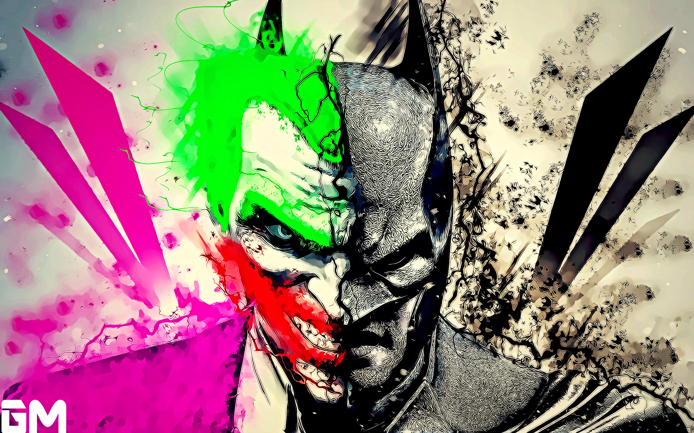 2880x1800 ... GraphicalManiacs An Attempt on Batman vs Joker Mashup =) by  GraphicalManiacs