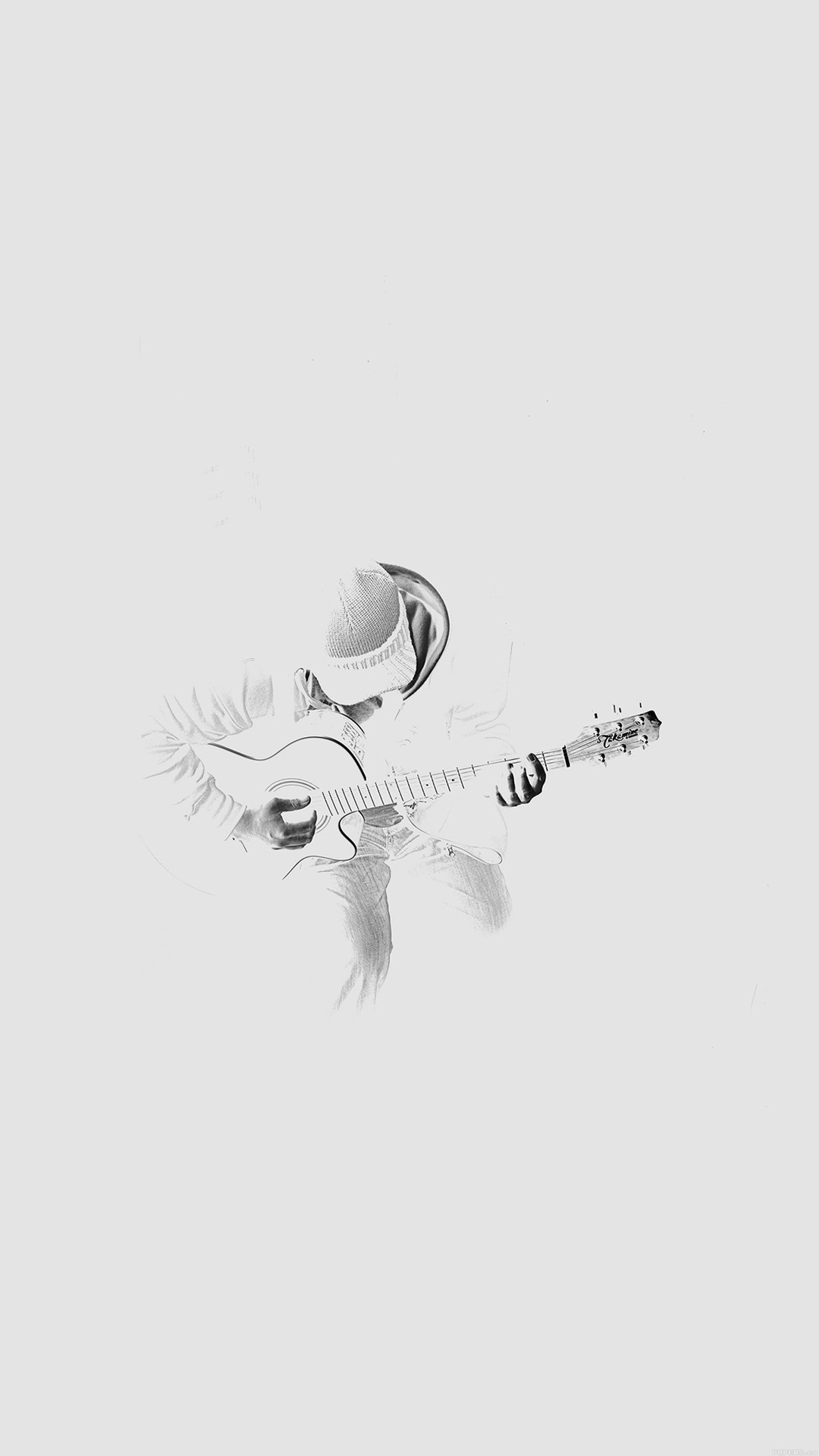1080x1920 Aus den dunklen Guitar Player Musik weiÃ iPhone 8 Plus Wallpaper