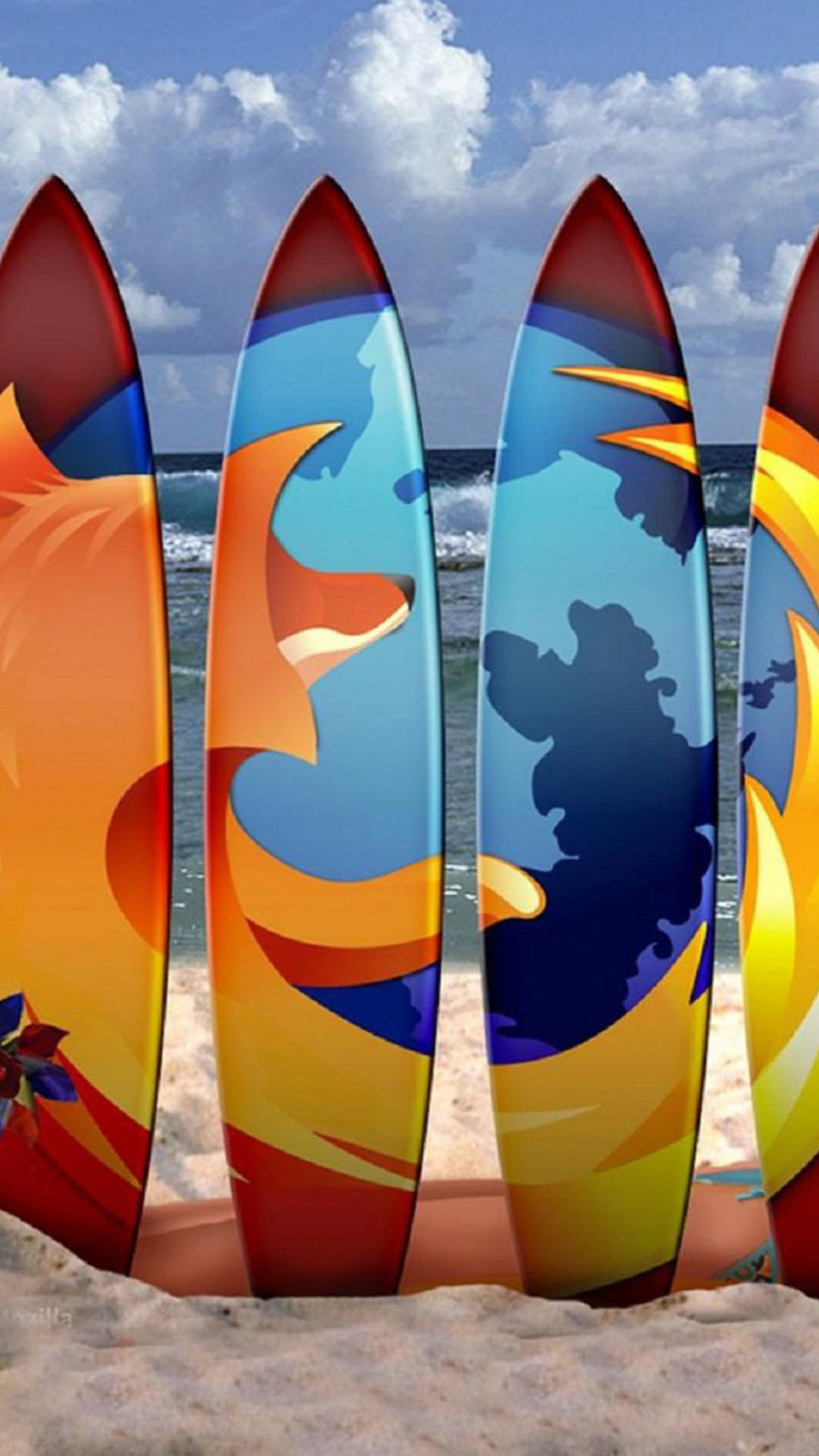 1080x1920 Firefox Surf Boards Beach iPhone 6 Plus HD Wallpaper ...