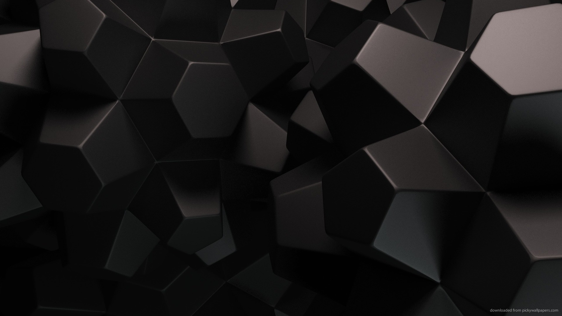 1920x1080 Dark Polygonal Objects picture