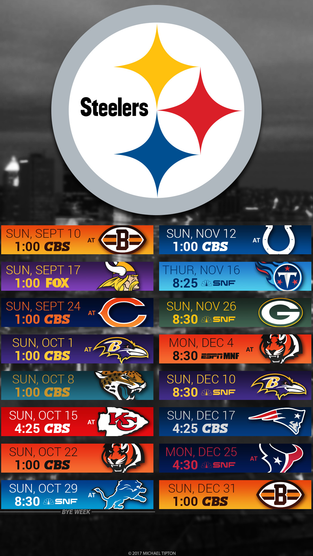 1080x1920 Pittsburgh Steelers 2017 schedule turf logo wallpaper free iphone 5, 6, 7,  ...