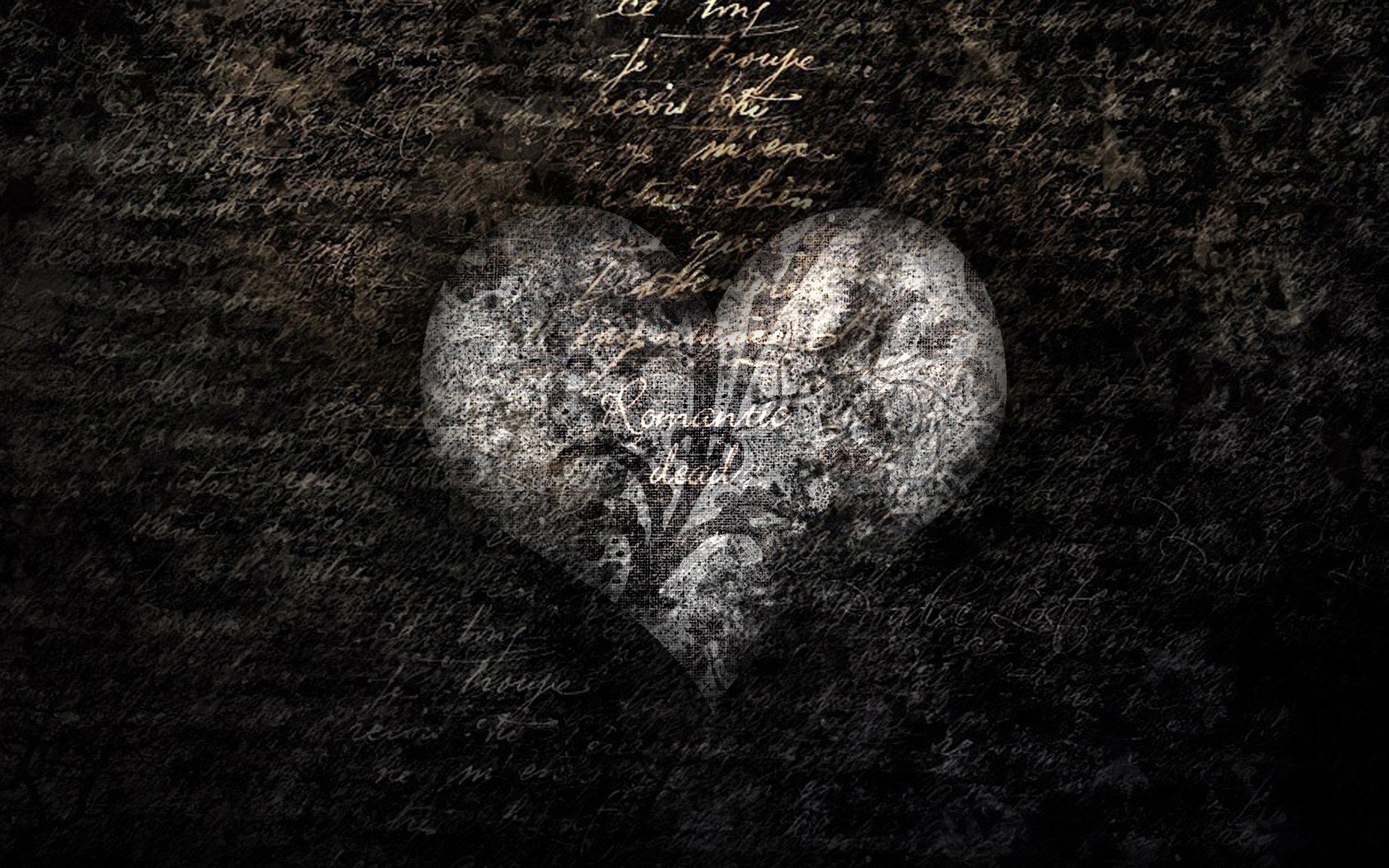 1920x1200 romance heart black background textures graphics