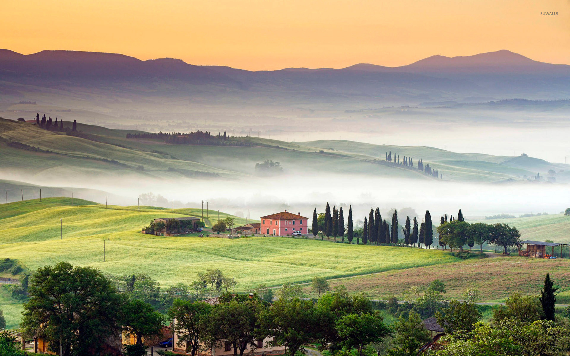 1920x1200 Val d'Orcia in Tuscany, Italy wallpaper