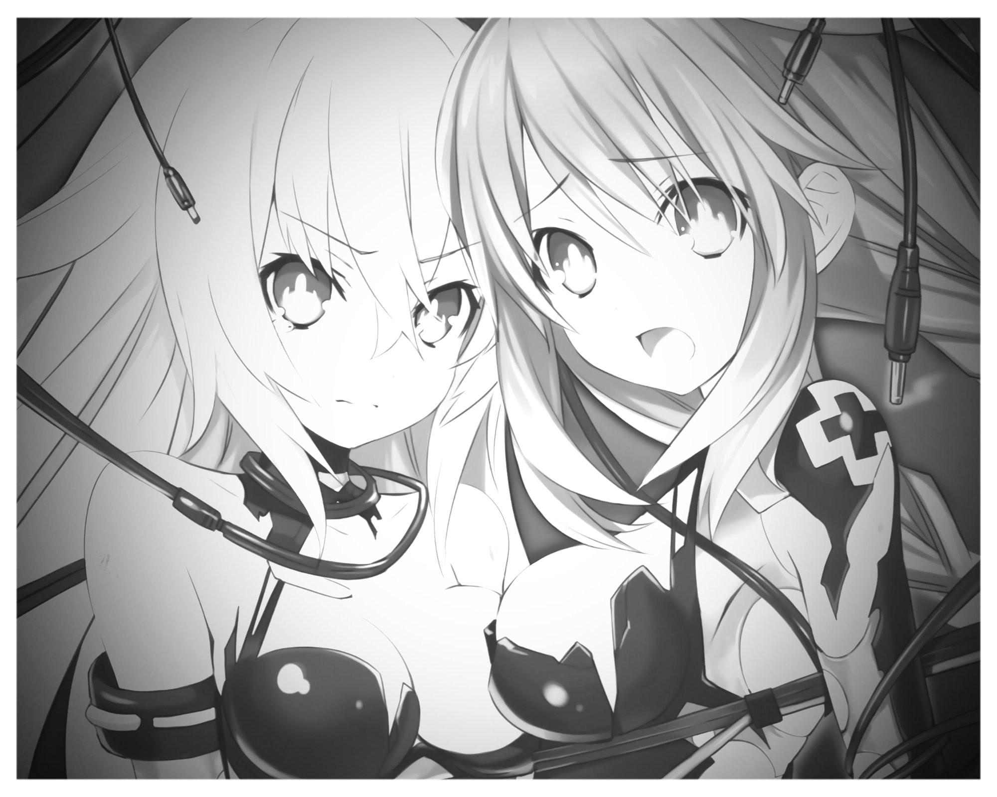 2000x1600 Hyperdimension Neptunia Hintergrund probably with a sign and Anime entitled  Black and white Purple herz