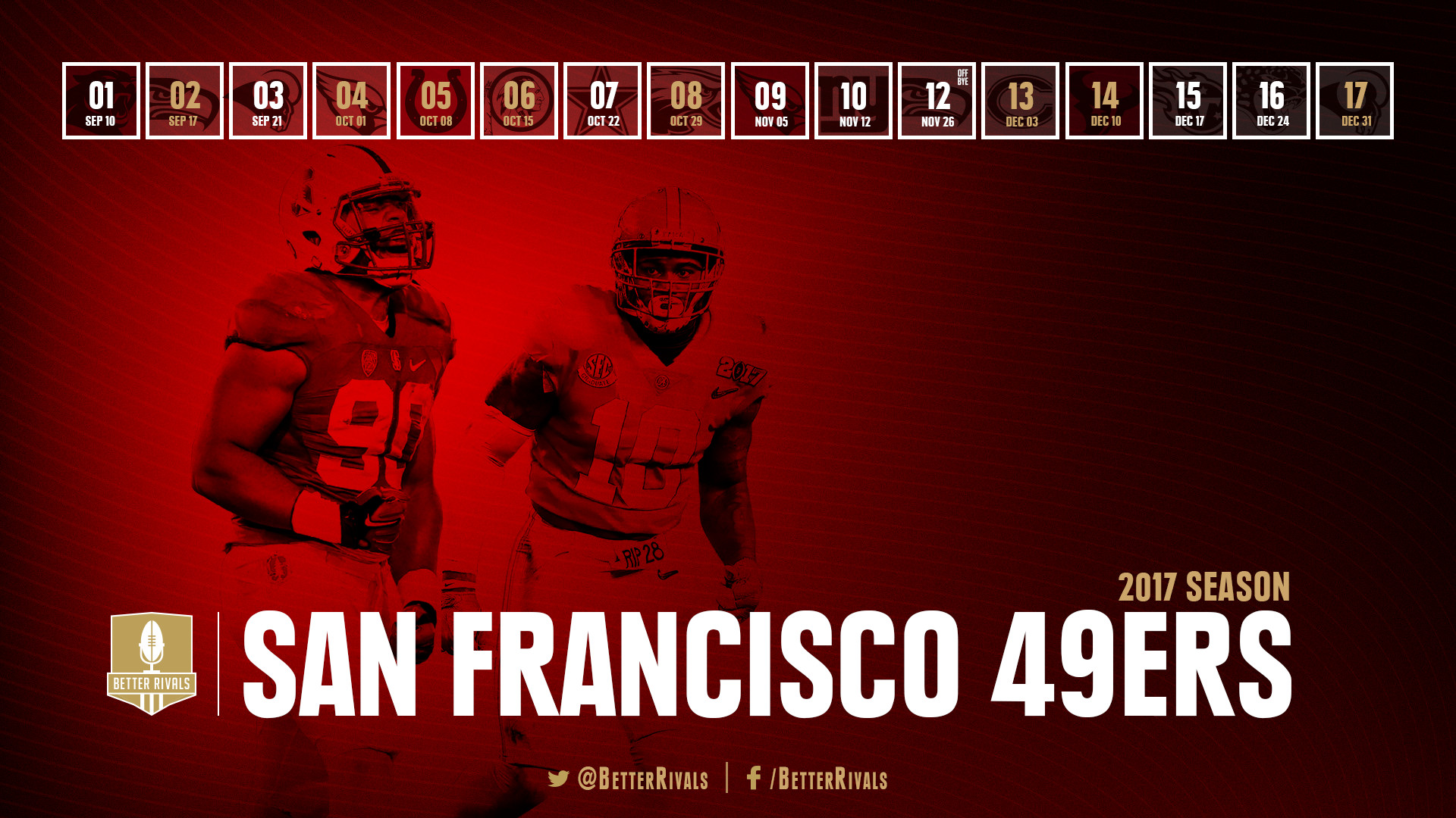 1920x1080 Get ready for the season by downloading the new 49ers schedule wallpapers  for your desktop or mobile.