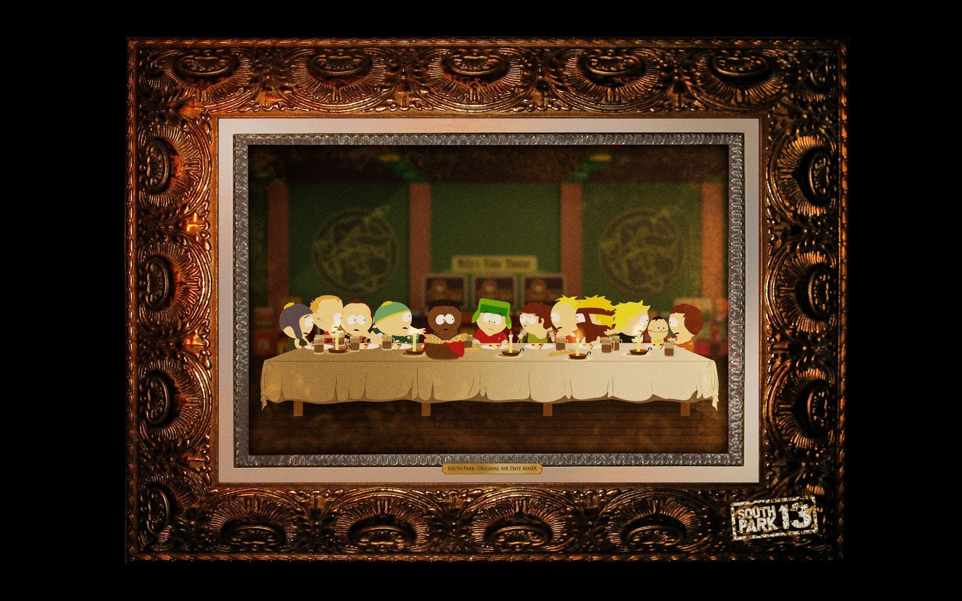 1920x1200 south park pattern the last supper