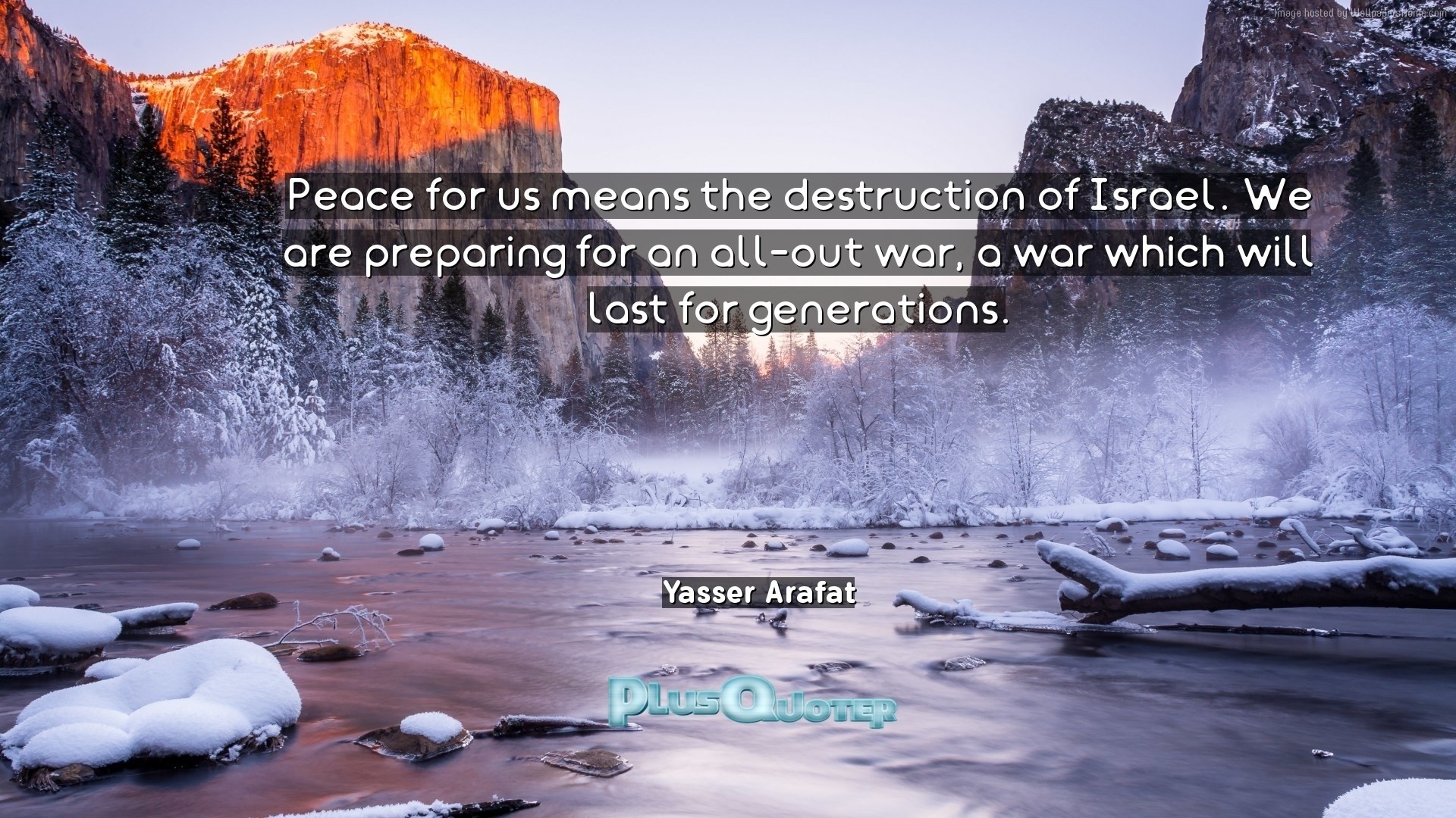 1920x1080 Download Wallpaper with inspirational Quotes- "Peace for us means the  destruction of Israel.