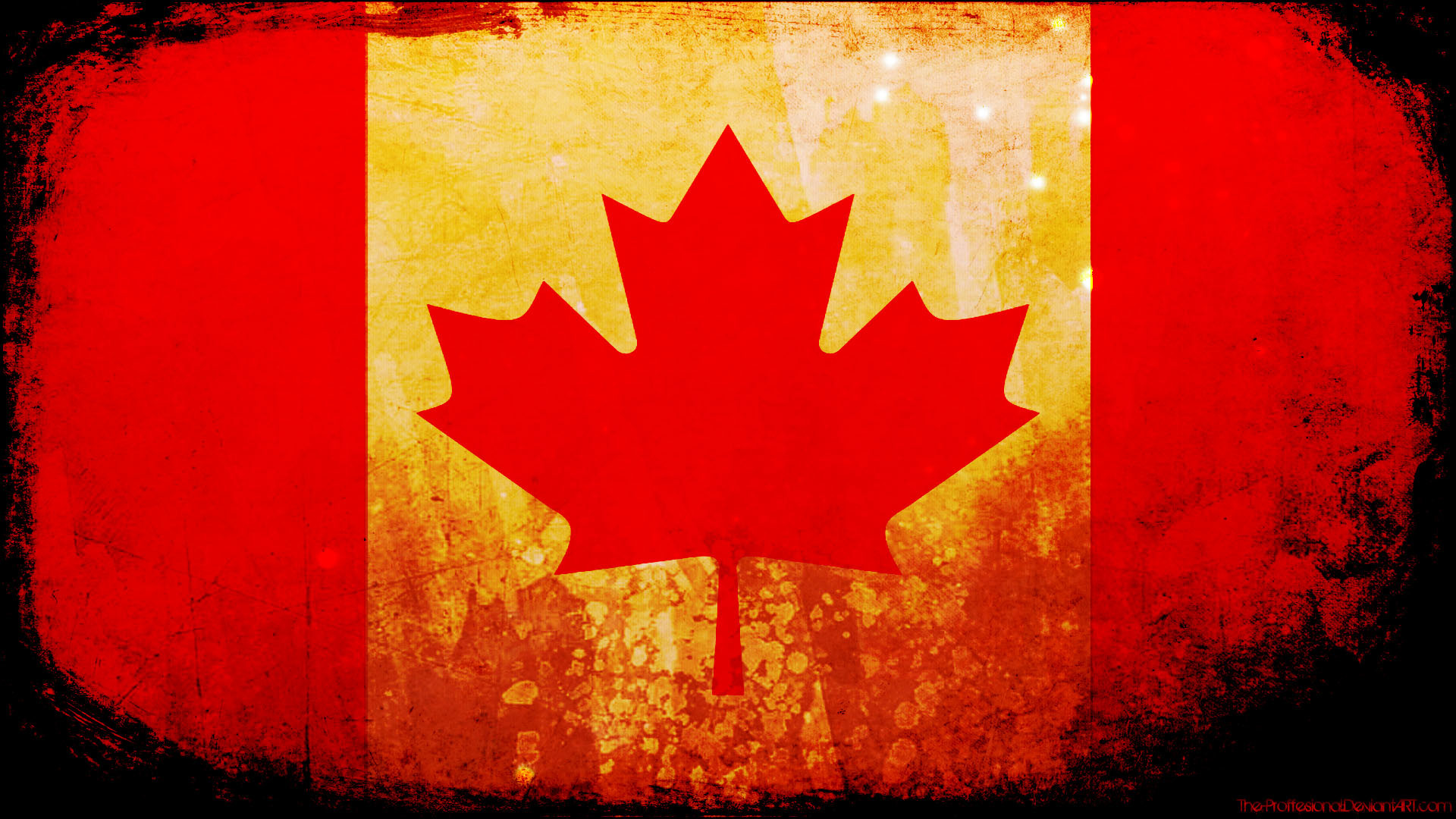 1920x1080 ... Canada flag grunge wallpaper by The-proffesional