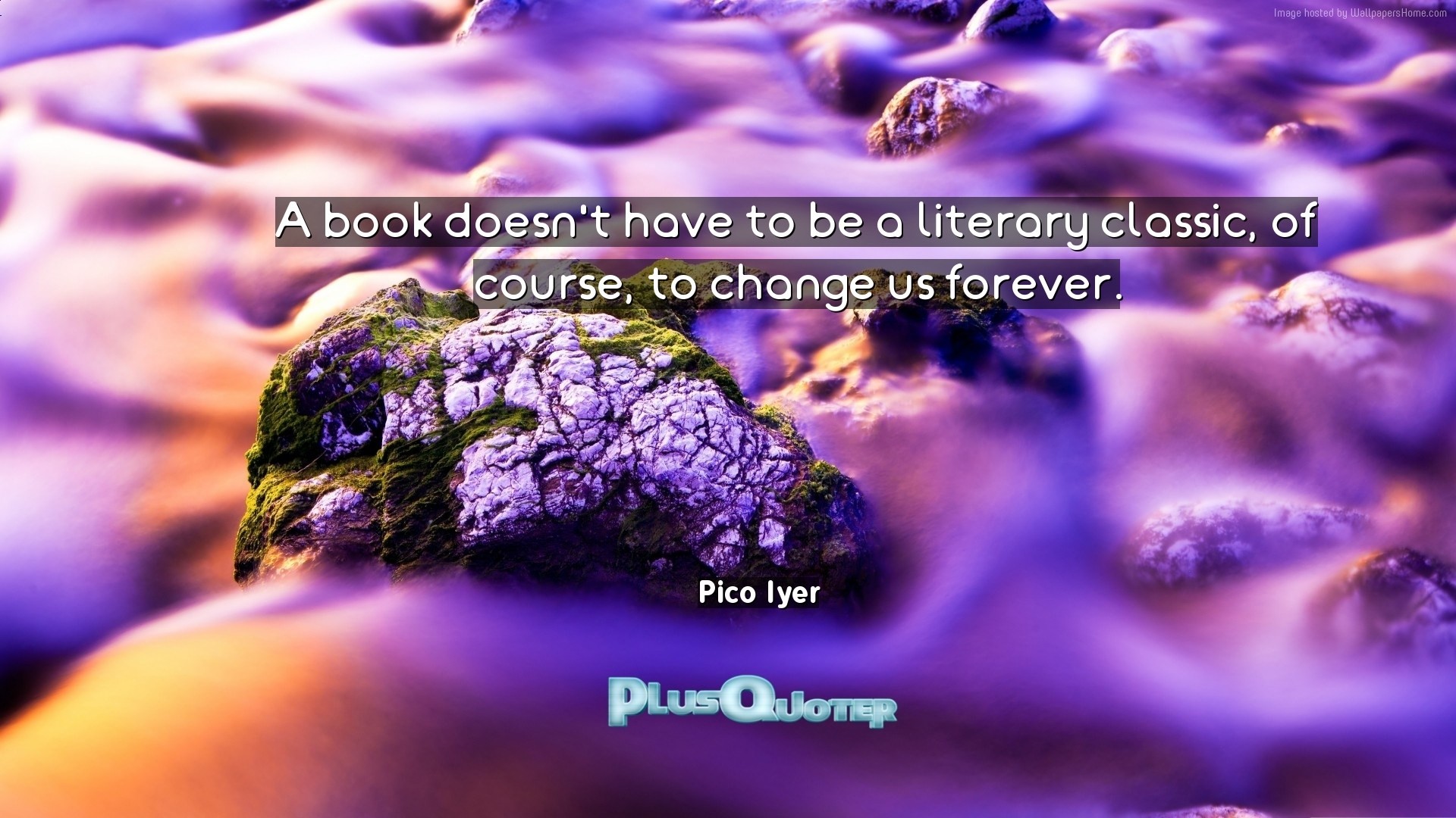 1920x1080 Download Wallpaper with inspirational Quotes- "A book doesn