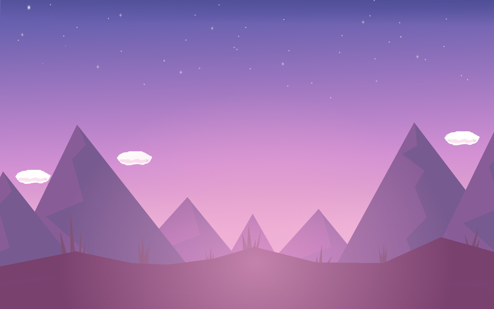 1920x1200 mountains, minimal, creative, purple landscape
