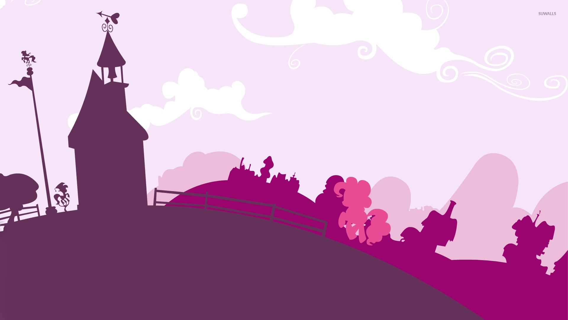 1920x1080 Pinkie Pie in a pink town - My Little Pony wallpaper