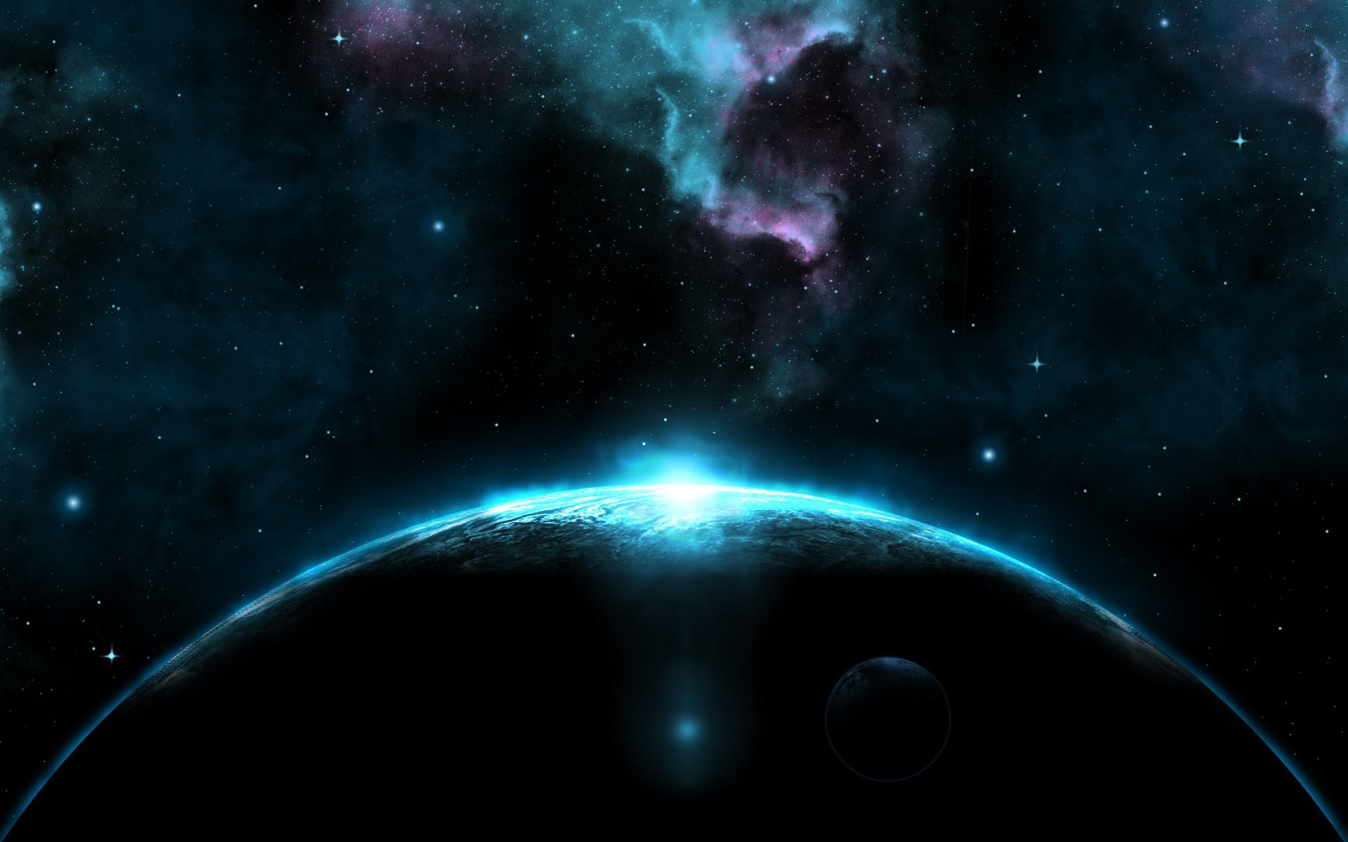 1920x1200 Cosmic 851360. SHARE. TAGS: Desktop Widescreen Giant Planet Space Blue Dark