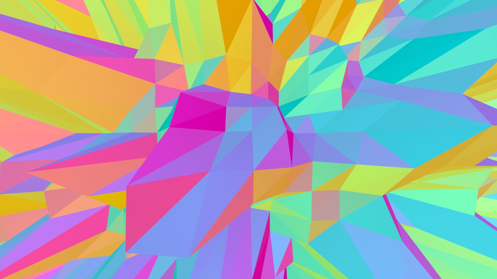 1920x1080 Dancing moving rainbow triangles - HD animated background .