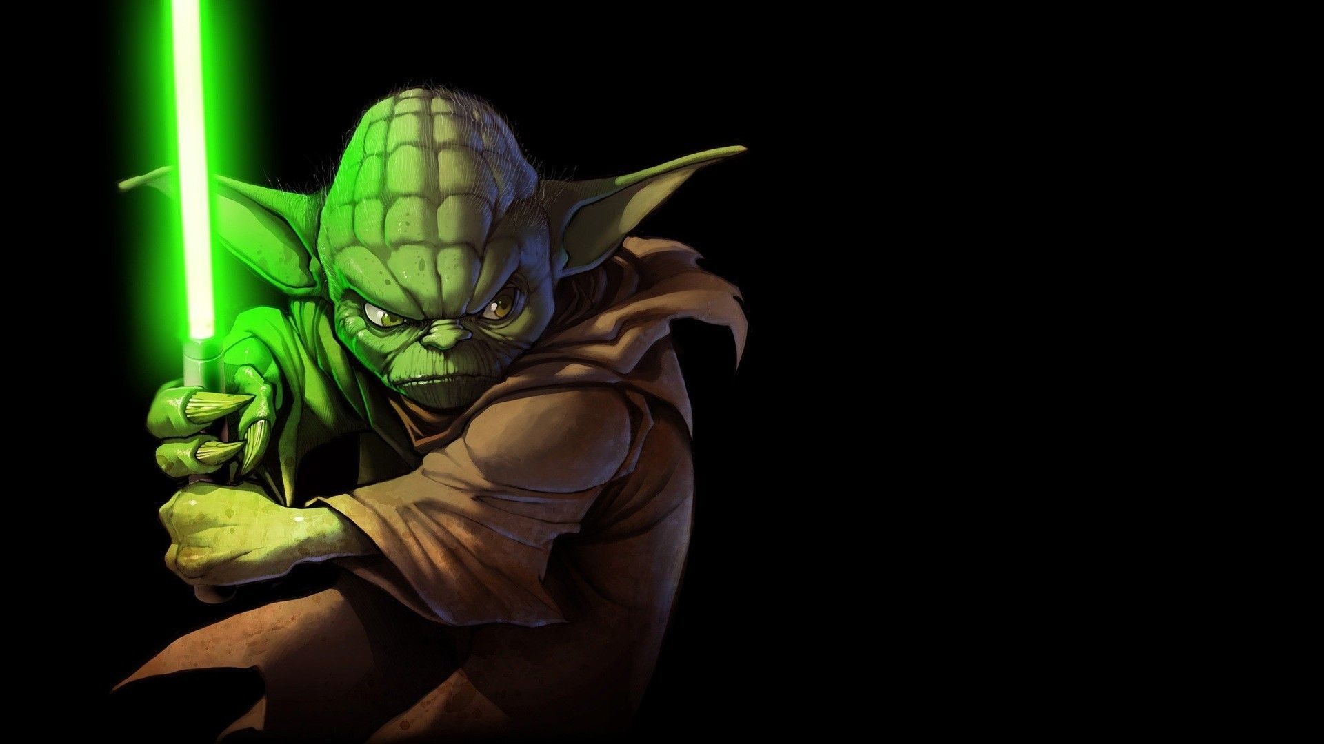 1920x1080 Jedi Master Lightsaber Star Wars Artwork Yoda WallDevil