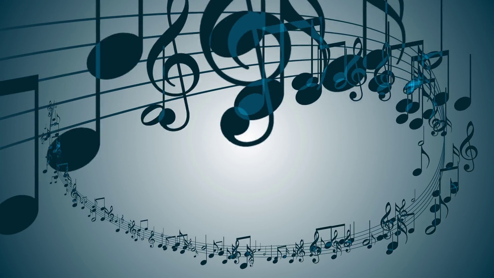 1920x1080 Subscription Library Animated abstract background with colorful music notes.