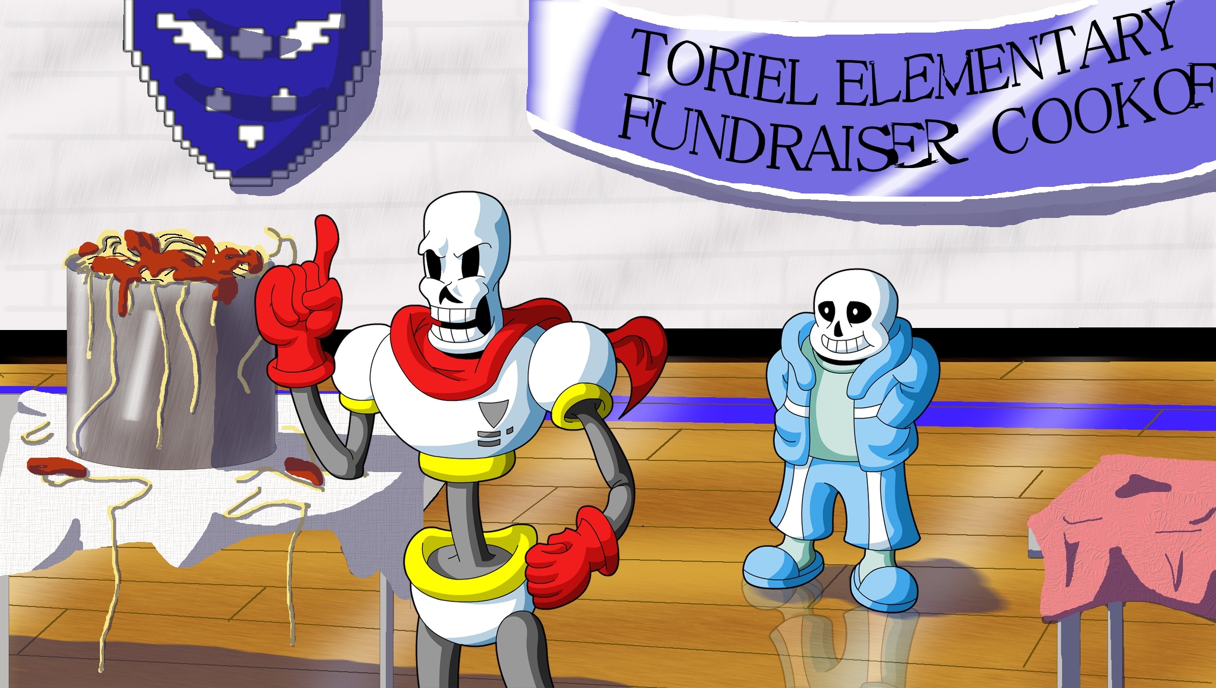 2386x1351 Sans and Papyrus: Helping Out...? by Clovis15 on DeviantArt