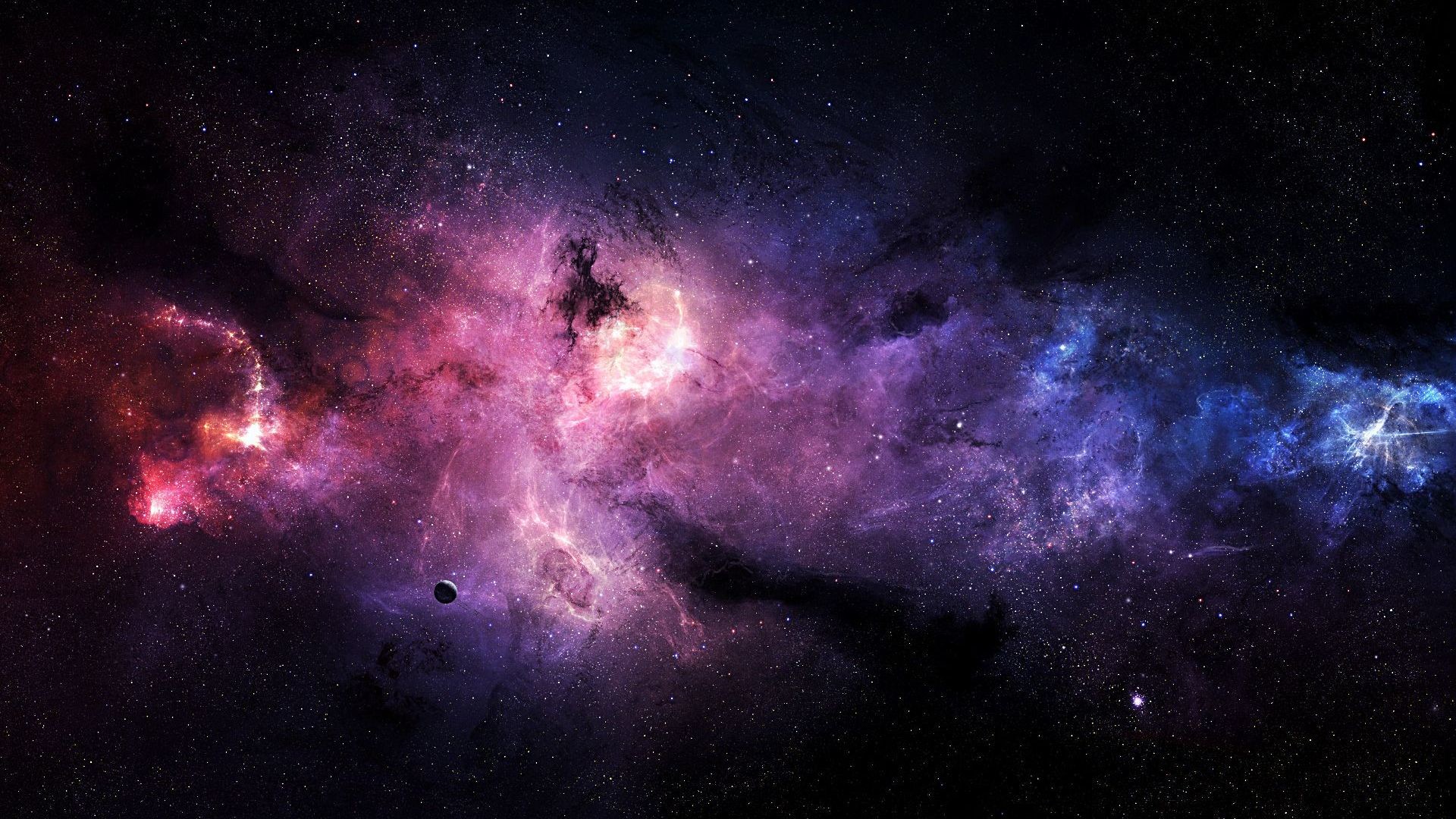 1920x1080 Purple And Blue On Galaxy Wallpaper HD Wallpaper with  .