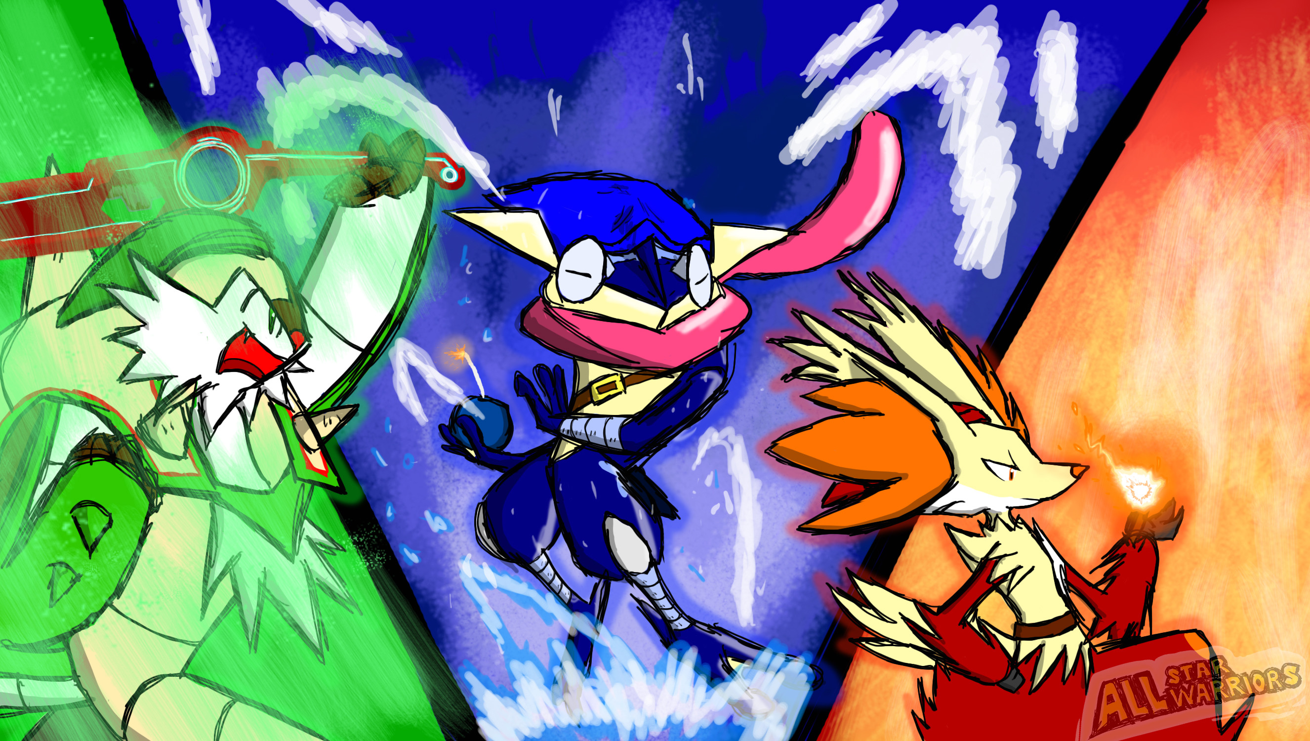 2652x1500 ... Kalos Triforce Heroes by All-StarWarriors