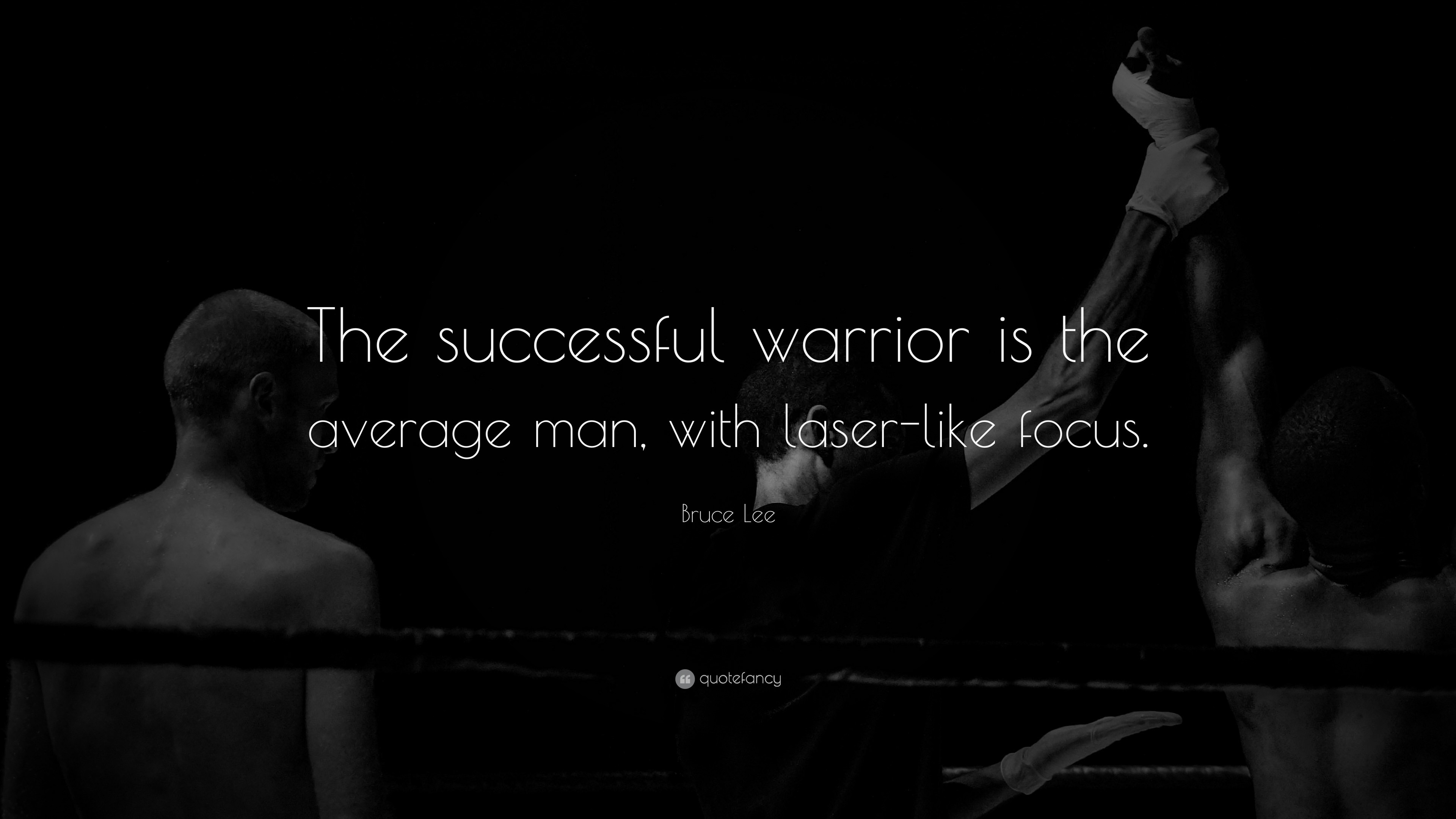 3840x2160 Success Quotes: “The successful warrior is the average man, with laser-like