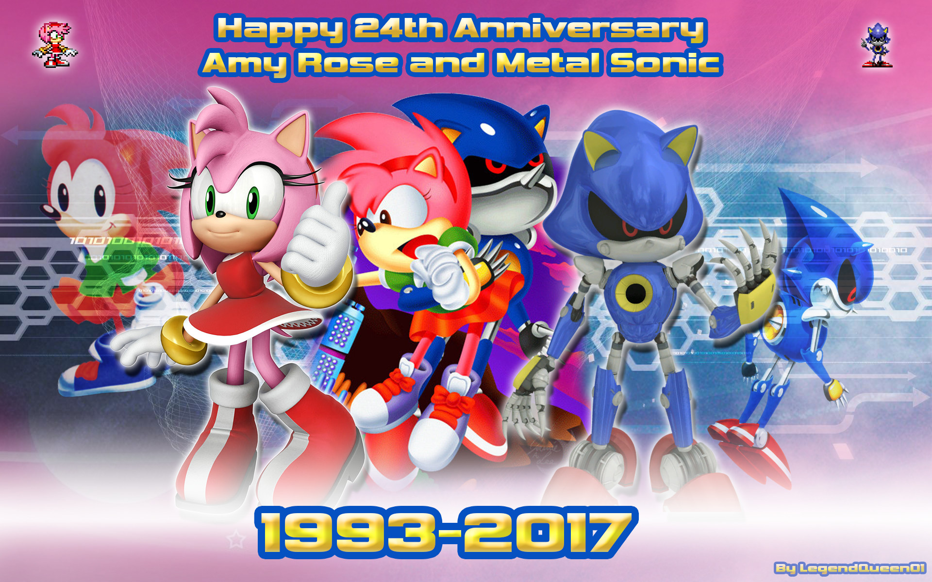 1920x1200 ... Wallpaper Anniversary Amy Rose and Metal Sonic by LegendQueen01