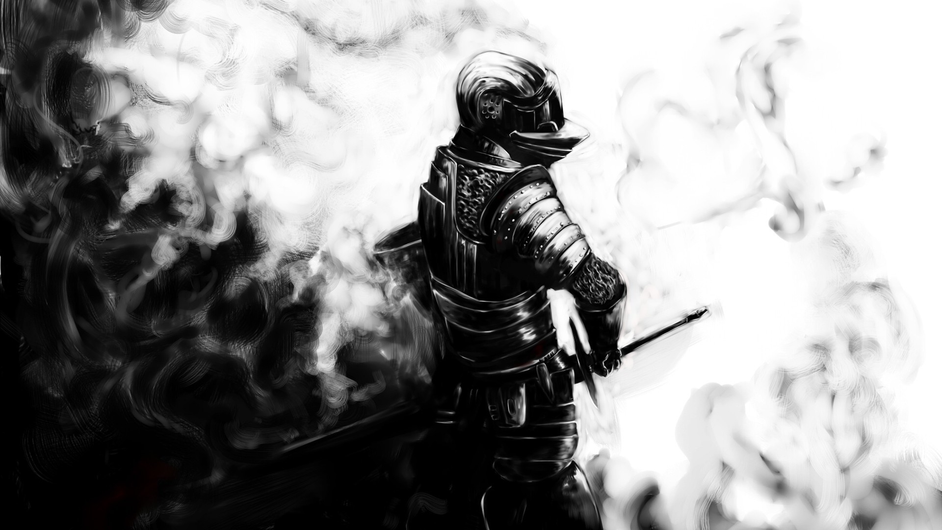 1920x1080  Wallpaper dark souls, knight, sword, armor, helmet