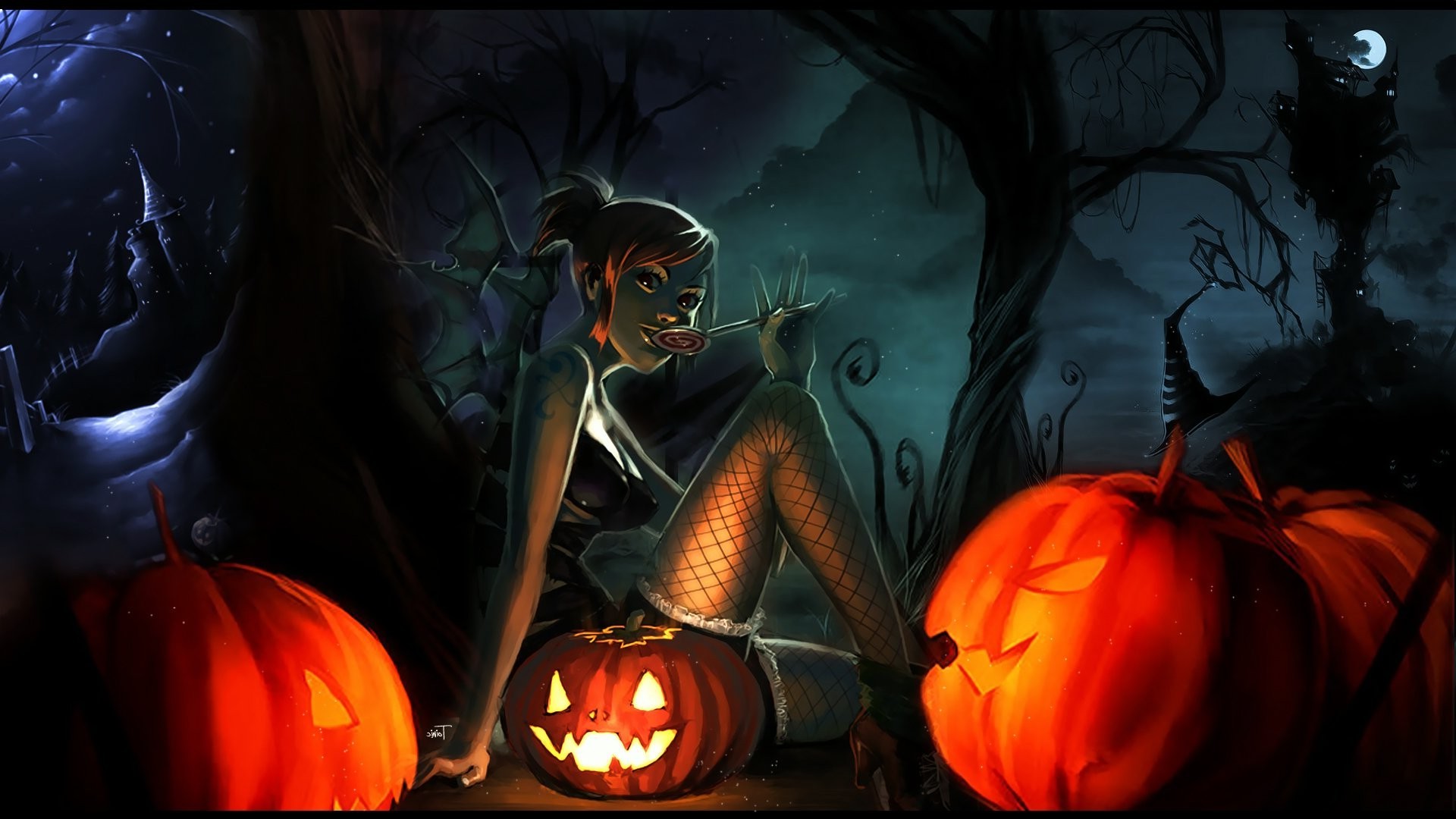 1920x1080 anime Girls, Halloween, One Piece, Nami Wallpapers HD / Desktop and Mobile  Backgrounds