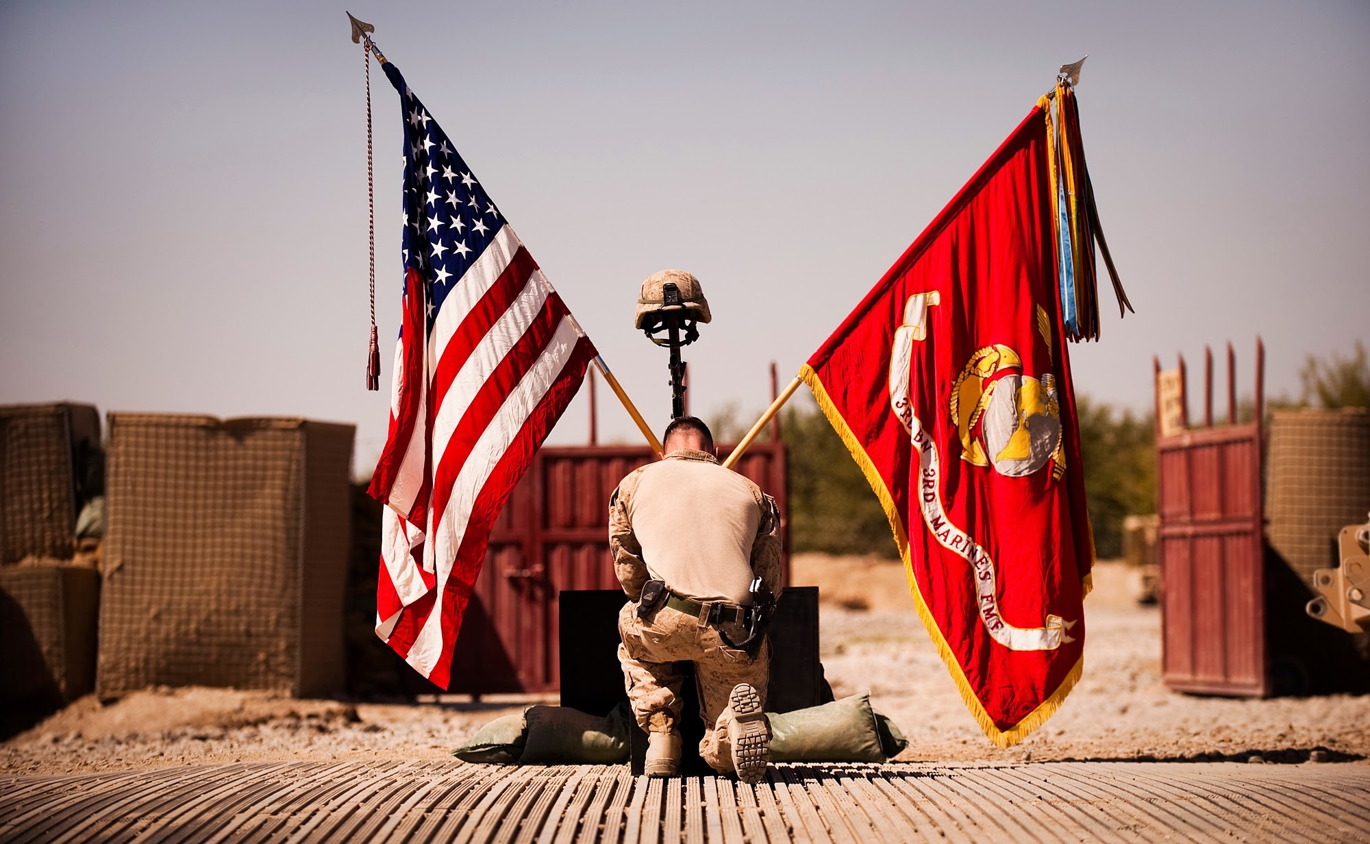 2000x1232 Marines pay respects to fallen brothers – A Marine says goodbye to 1st Lt.  Scott J. Fleming during his memorial service at Patrol Base Jaker,  Afghanistan, ...